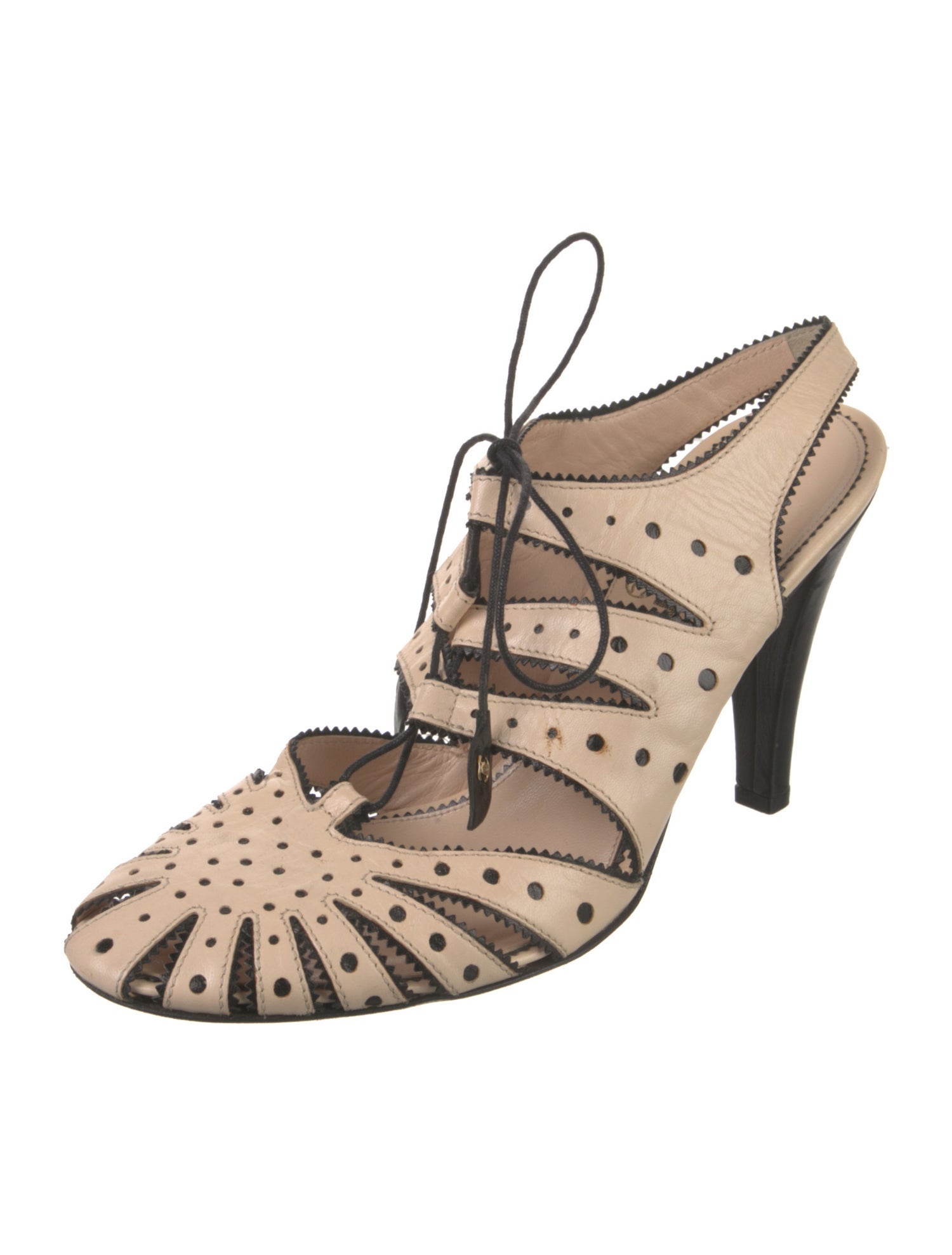 Chanel Vintage Interlocking CC Logo Slingback Pumps