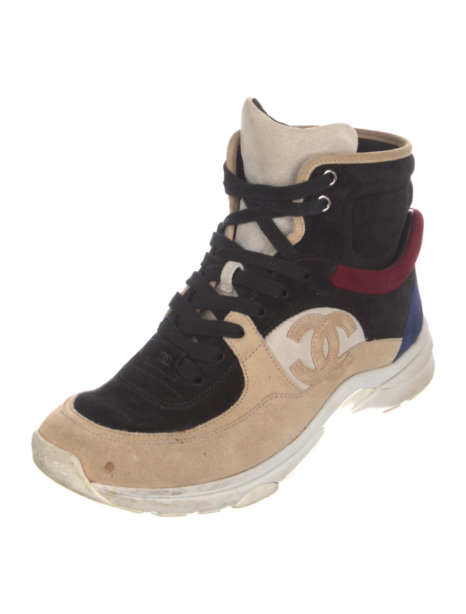 Chanel 2018 Interlocking CC Logo Wedge Sneakers