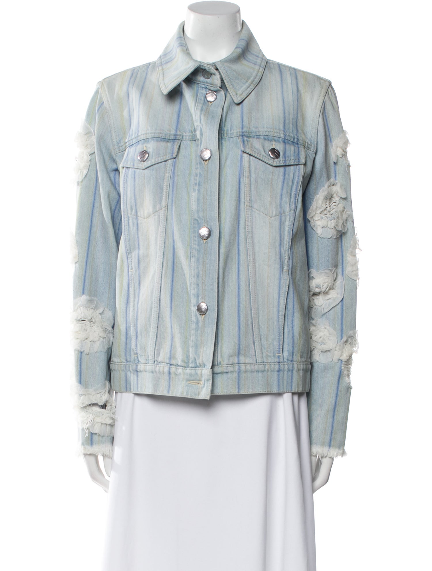 Chanel 2018 Striped Denim Jacket