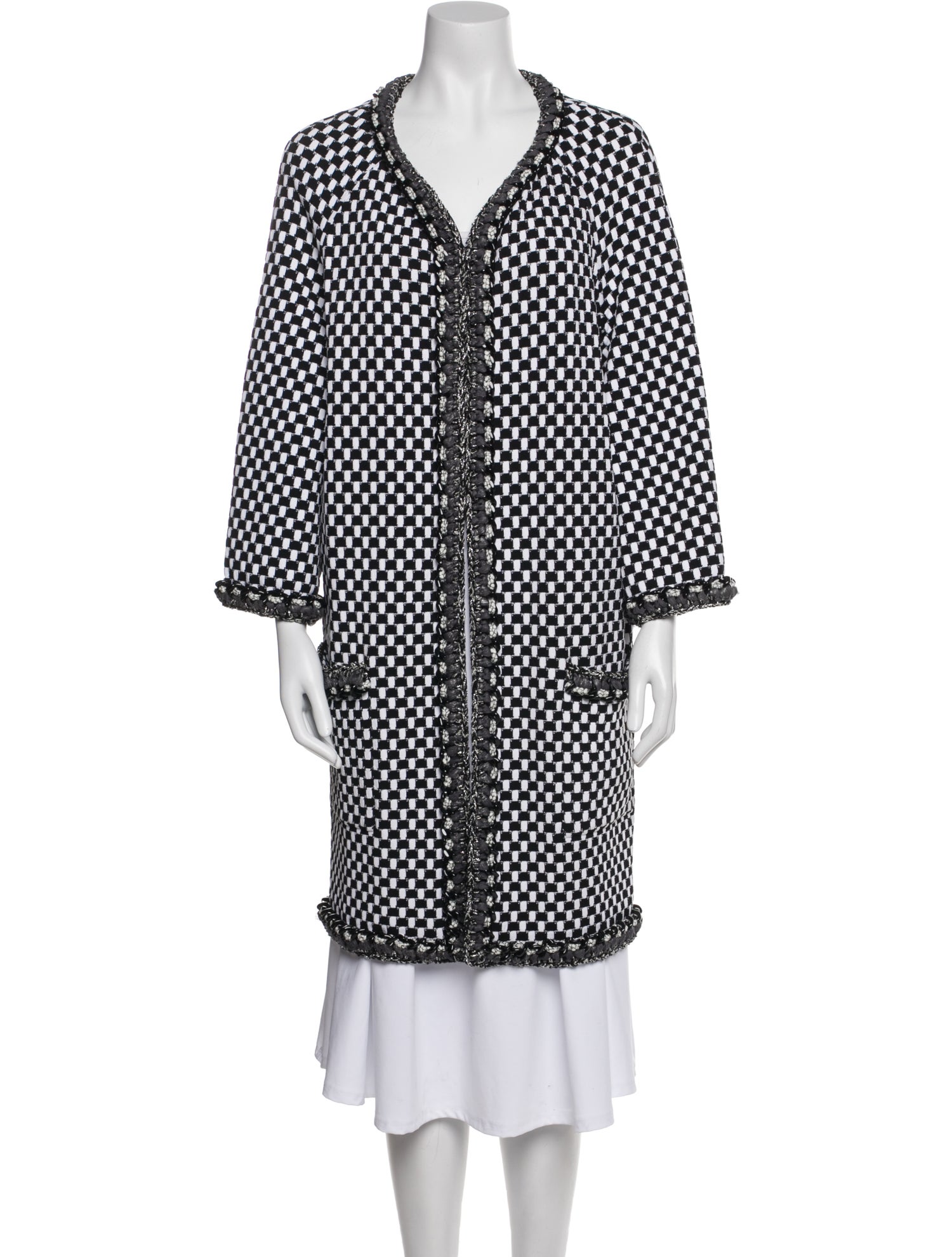 Chanel 2014 Plaid Print Coat