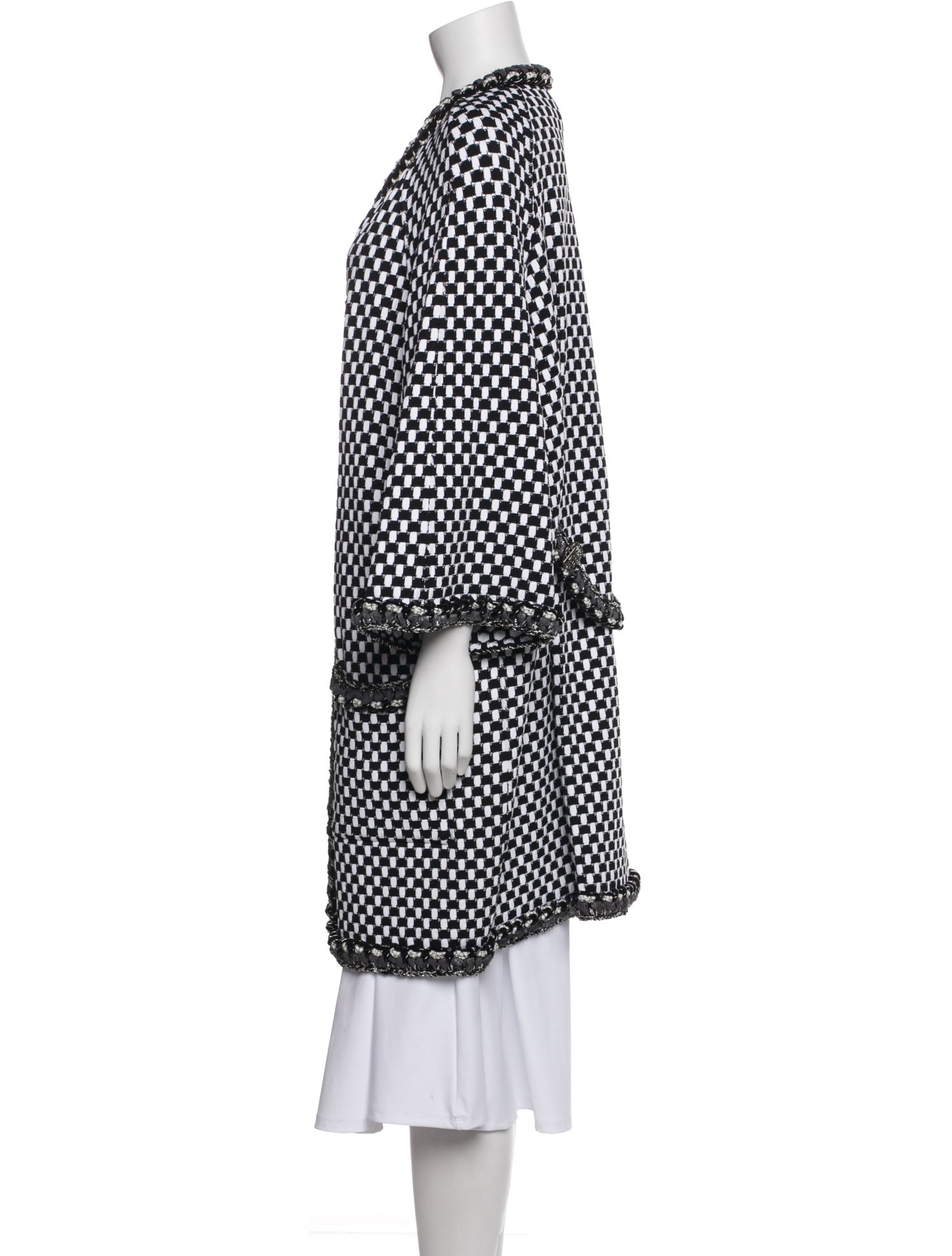 Chanel 2014 Plaid Print Coat