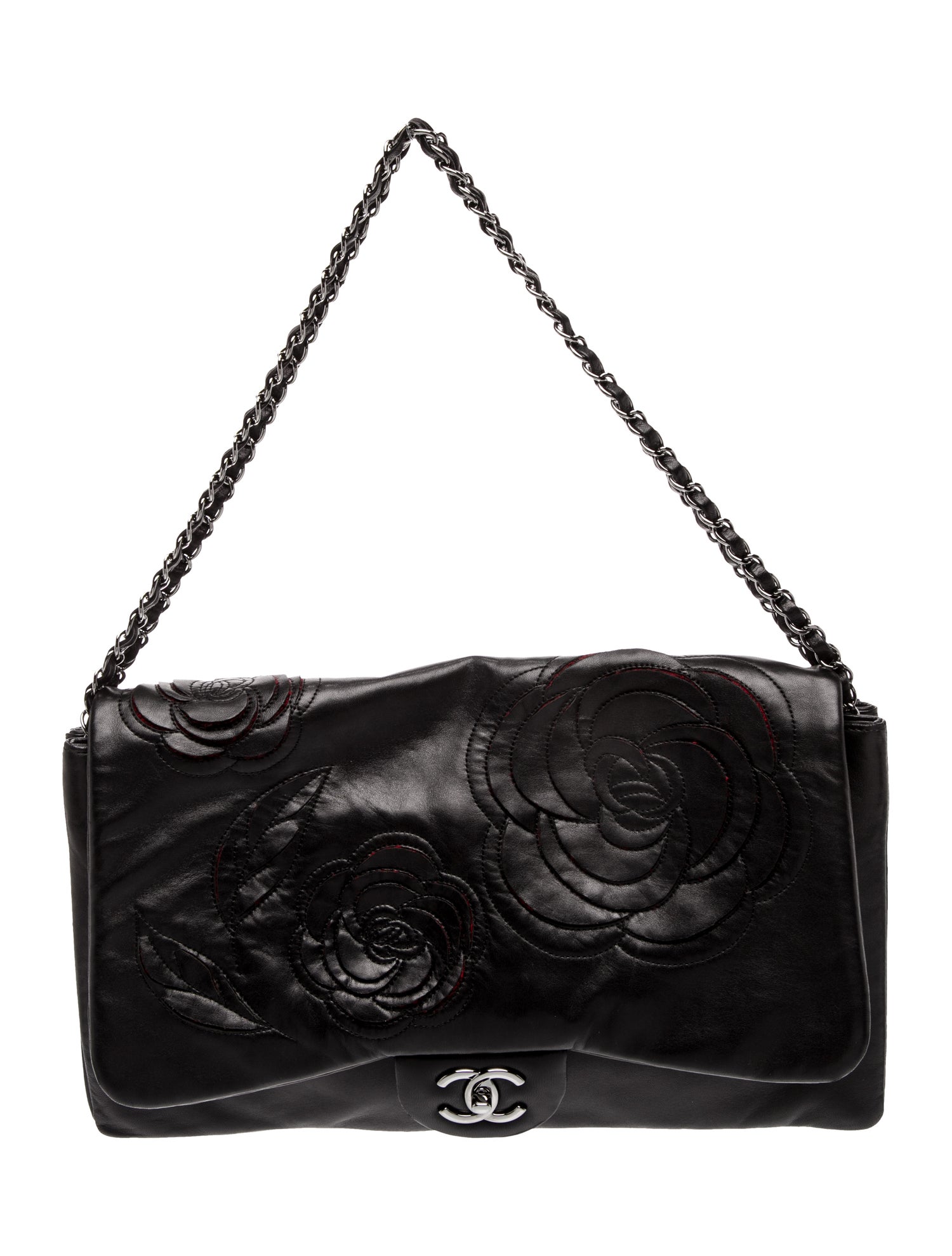 Chanel Tweed Petals Camellia Flap Bag