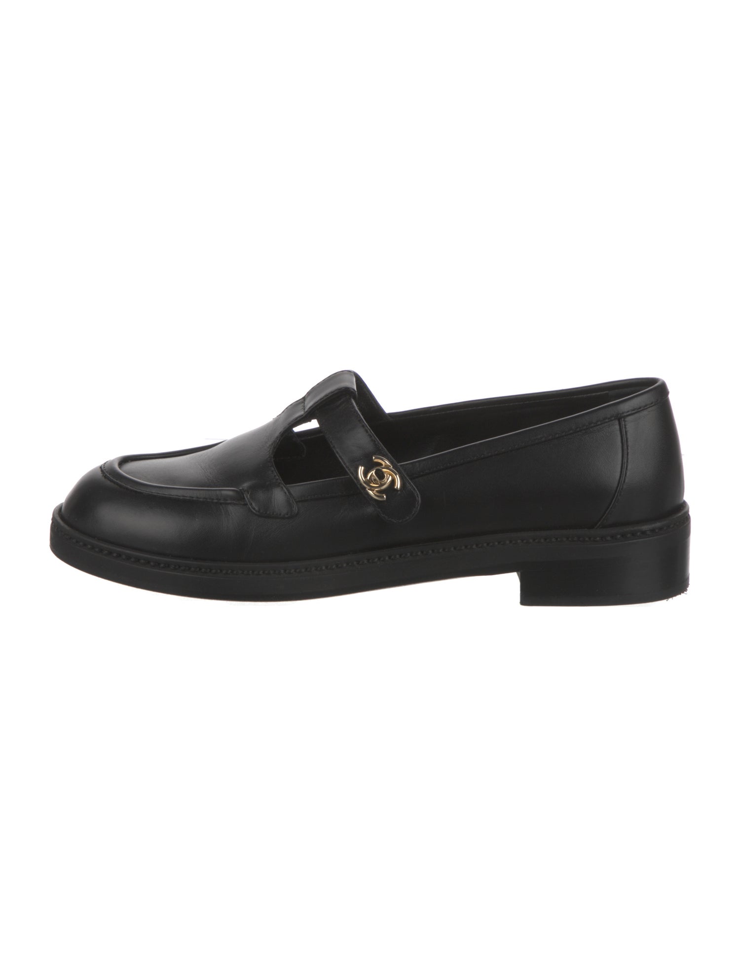 Chanel 2025 Interlocking CC Logo Mary Jane Flats