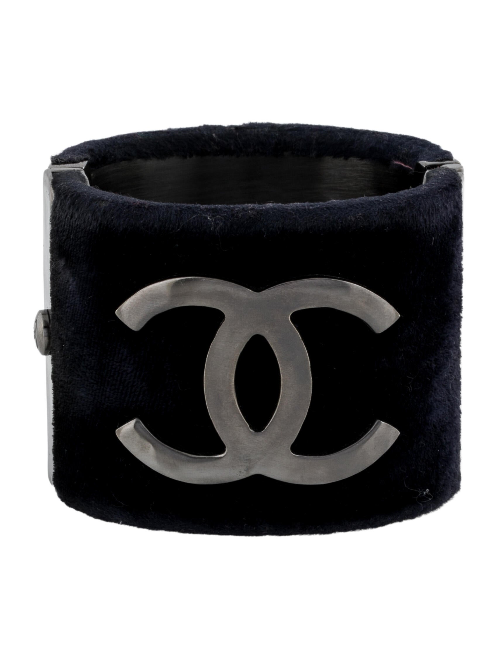 Chanel Velvet CC Cuff Bracelet