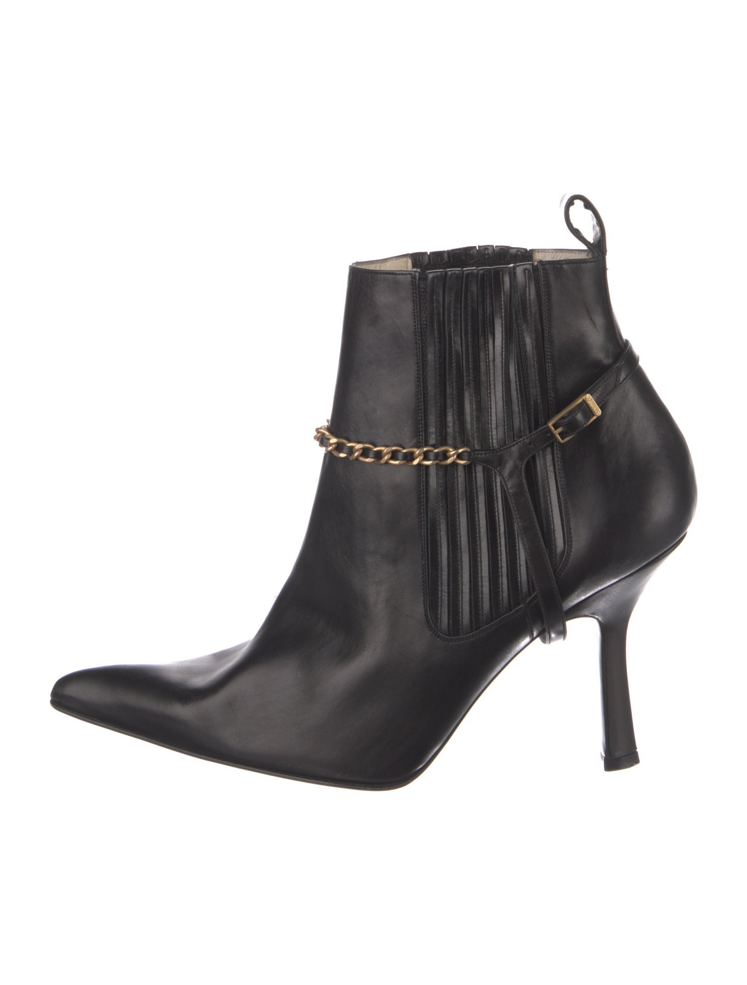 Chanel Vintage Interlocking CC Logo Chelsea Boots