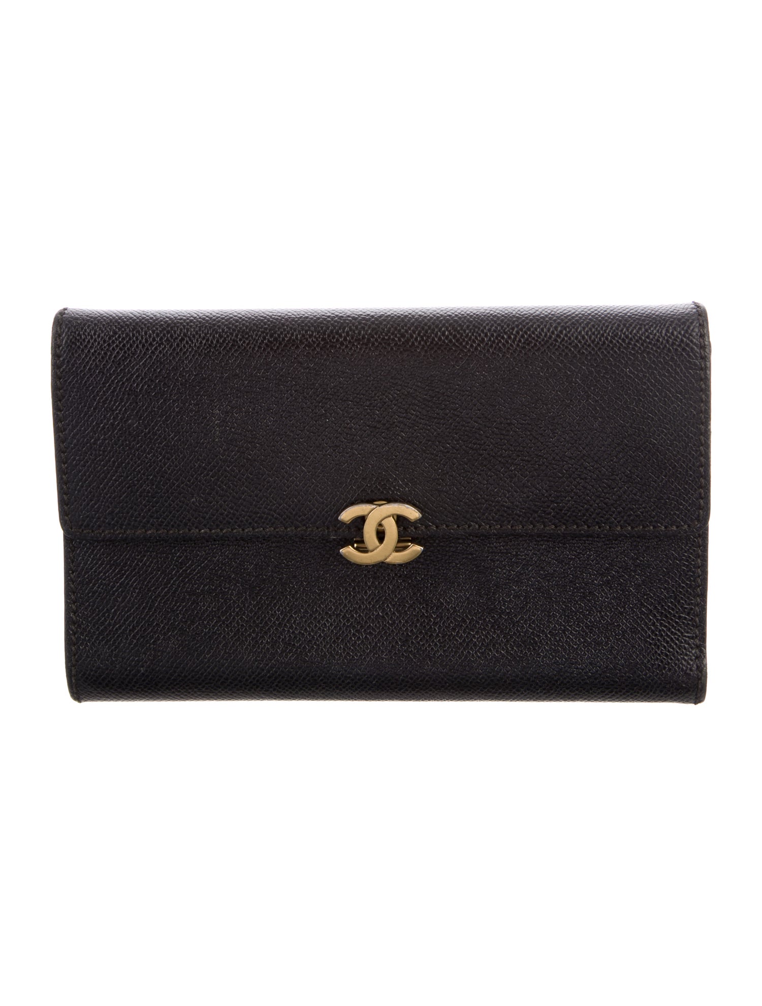 Chanel 1997-1999 Interlocking CC Logo Trifold Wallet