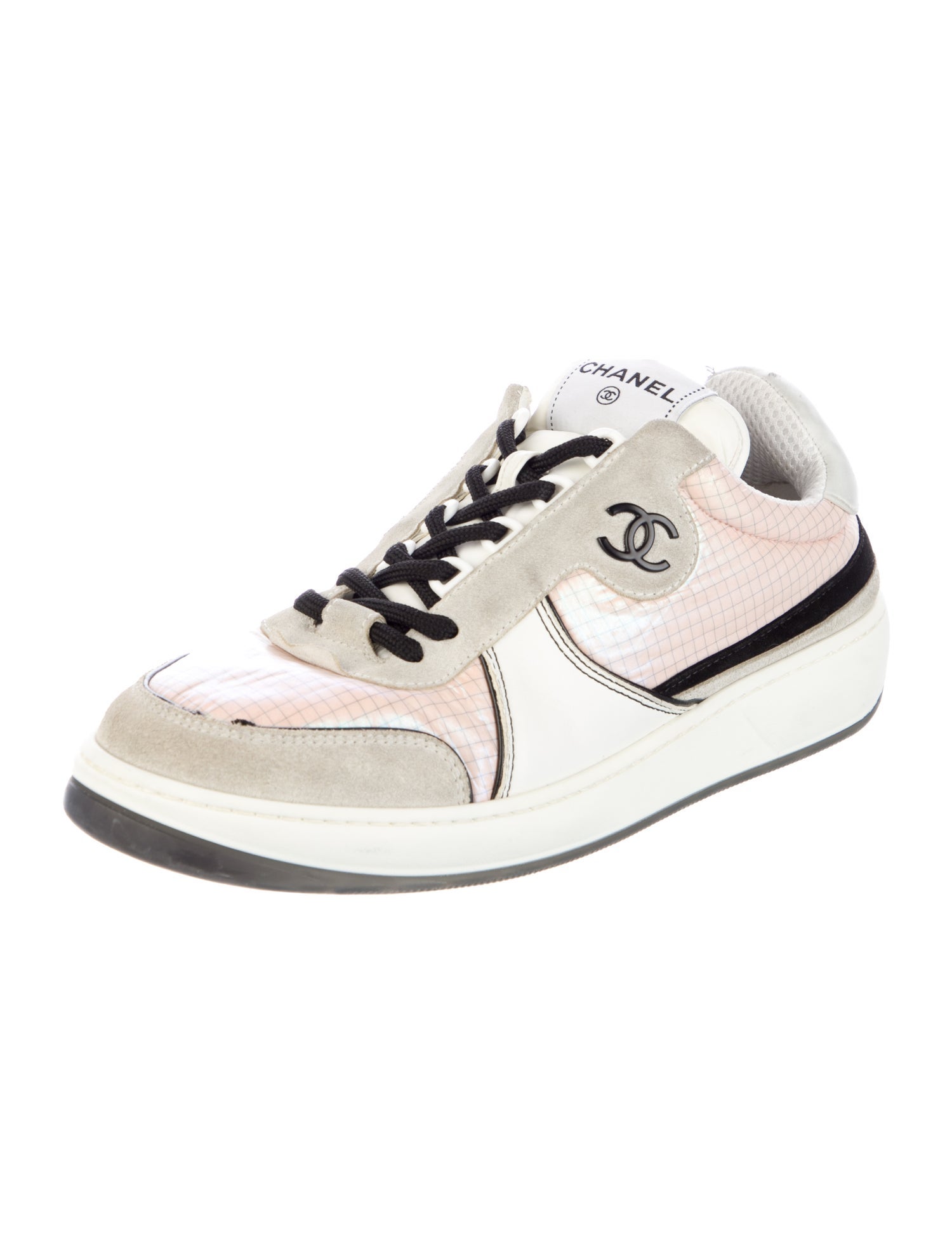 Chanel Interlocking CC Logo Nylon Sneakers
