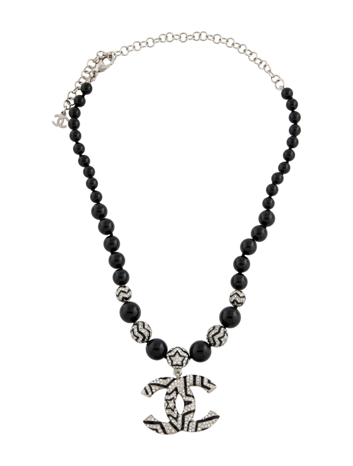 Chanel 2023 Strass & Resin CC Pendant Necklace