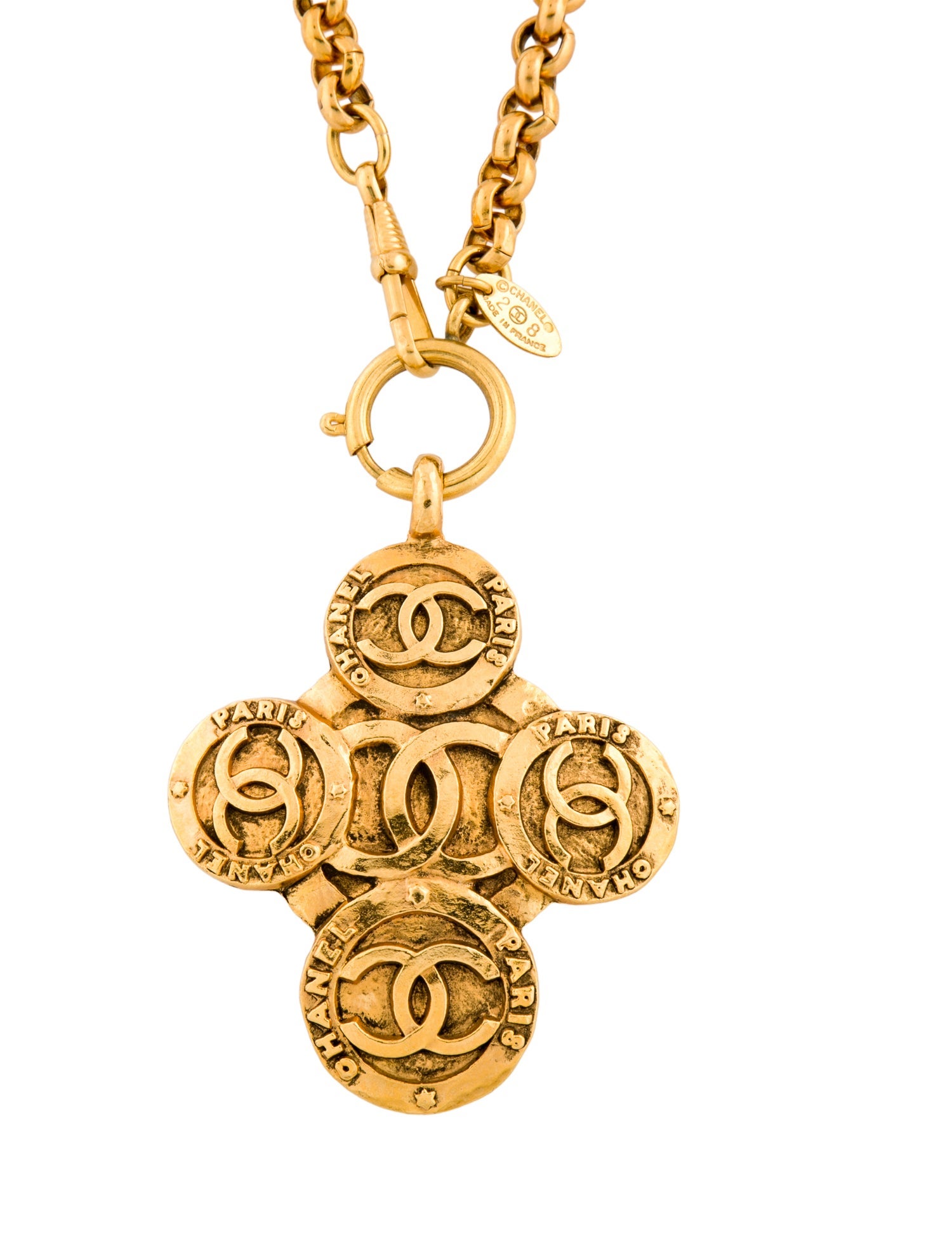 Chanel Vintage CC Pendant Necklace