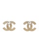 Chanel Resin CC Quilted Stud Earrings