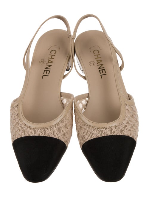 Chanel 2025 Interlocking CC Logo Slingback Flats