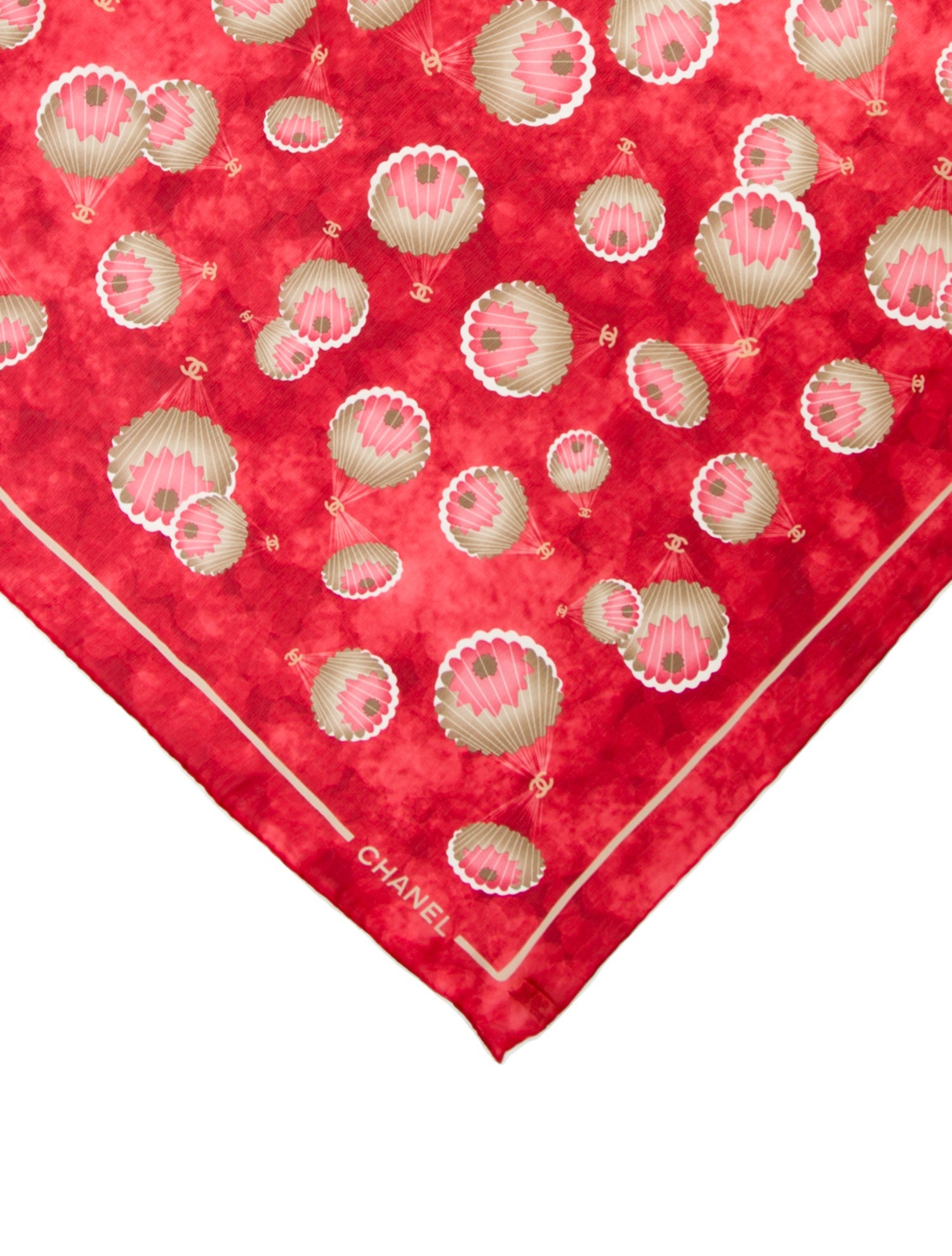 Chanel Silk Interlocking CC Logo Scarf