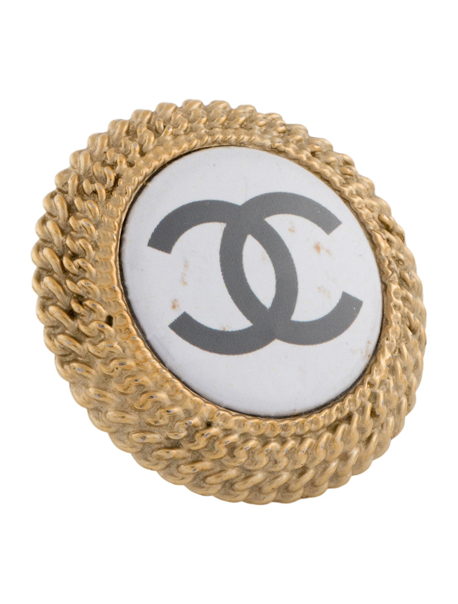 Chanel CC Button Cocktail Ring