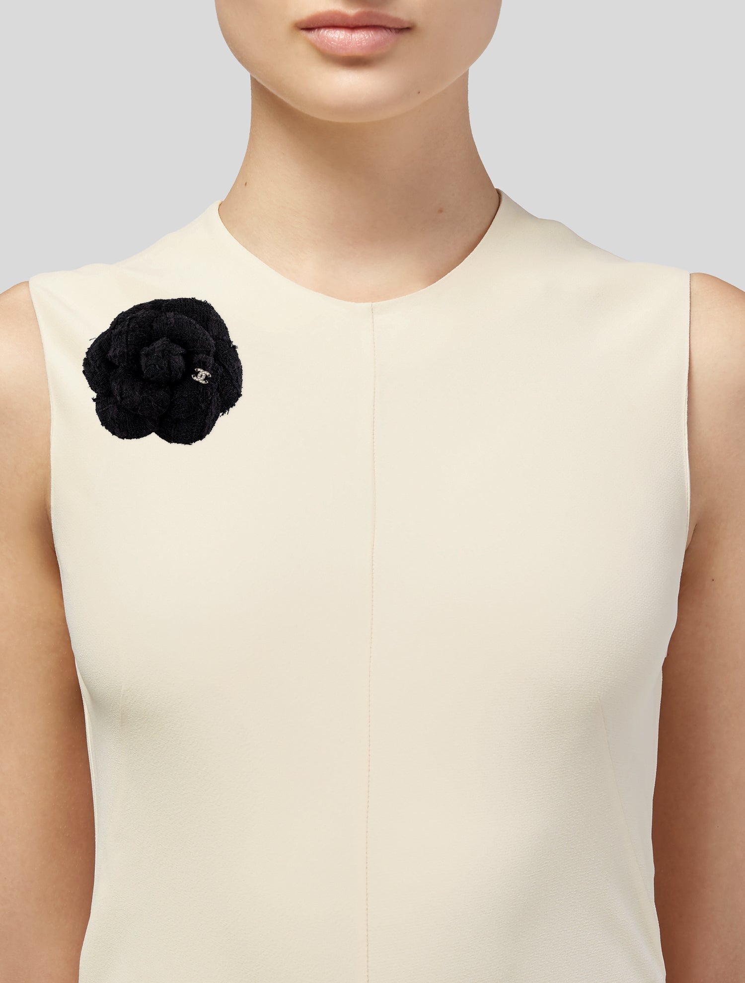 Chanel Strass CC Camellia Flower Brooch