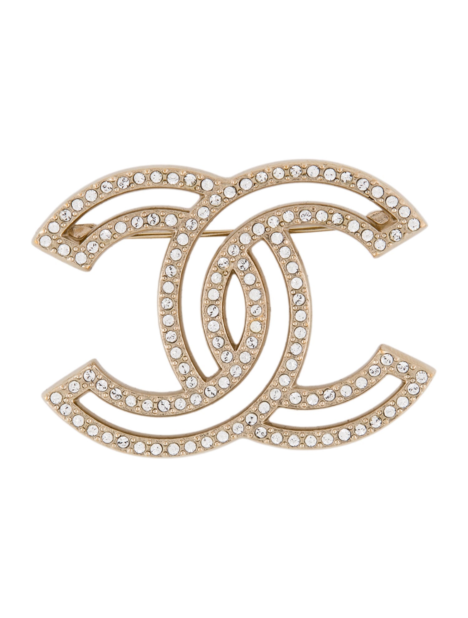 Chanel 2021 Strass CC Brooch