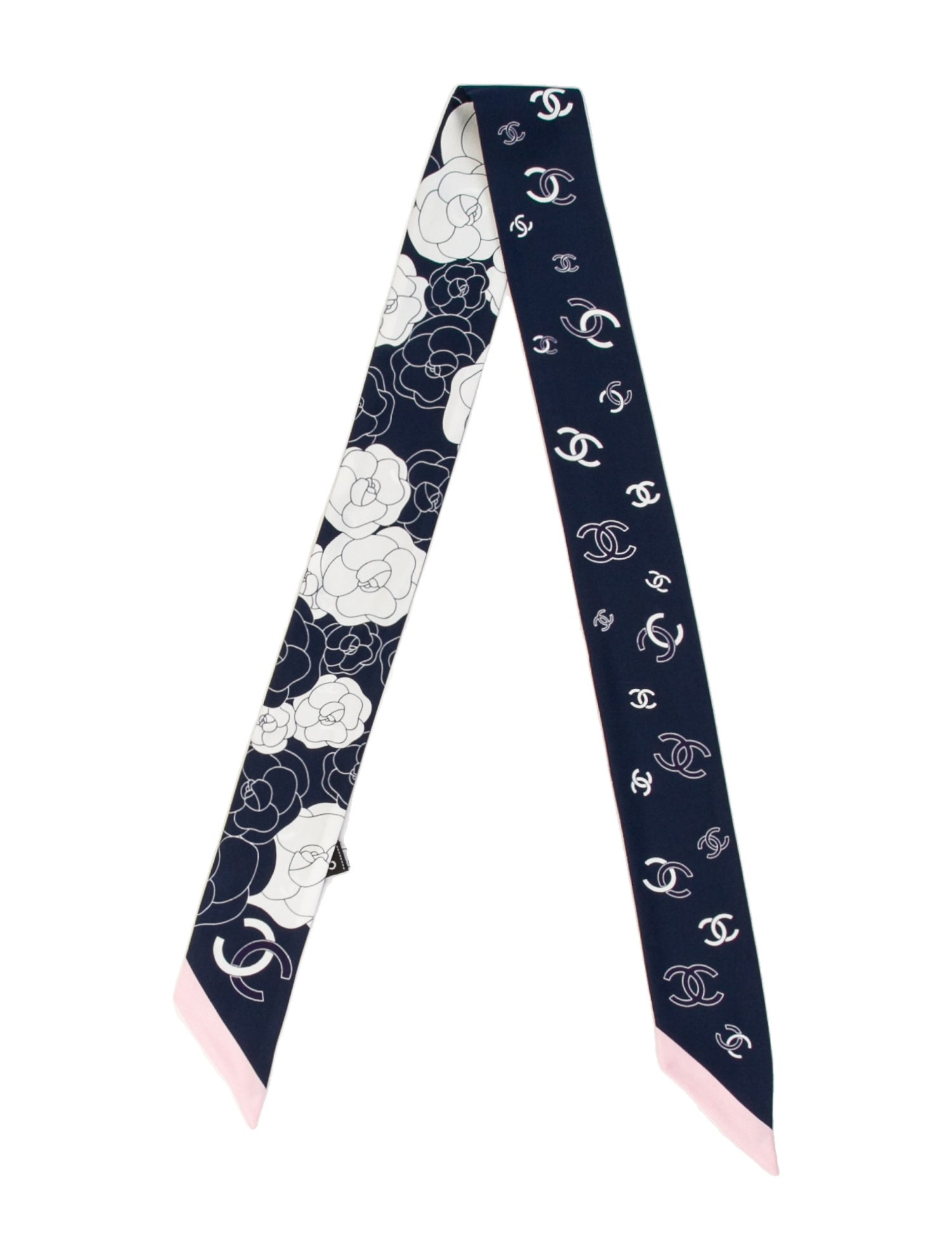 Chanel Silk Interlocking CC Logo Bandeau