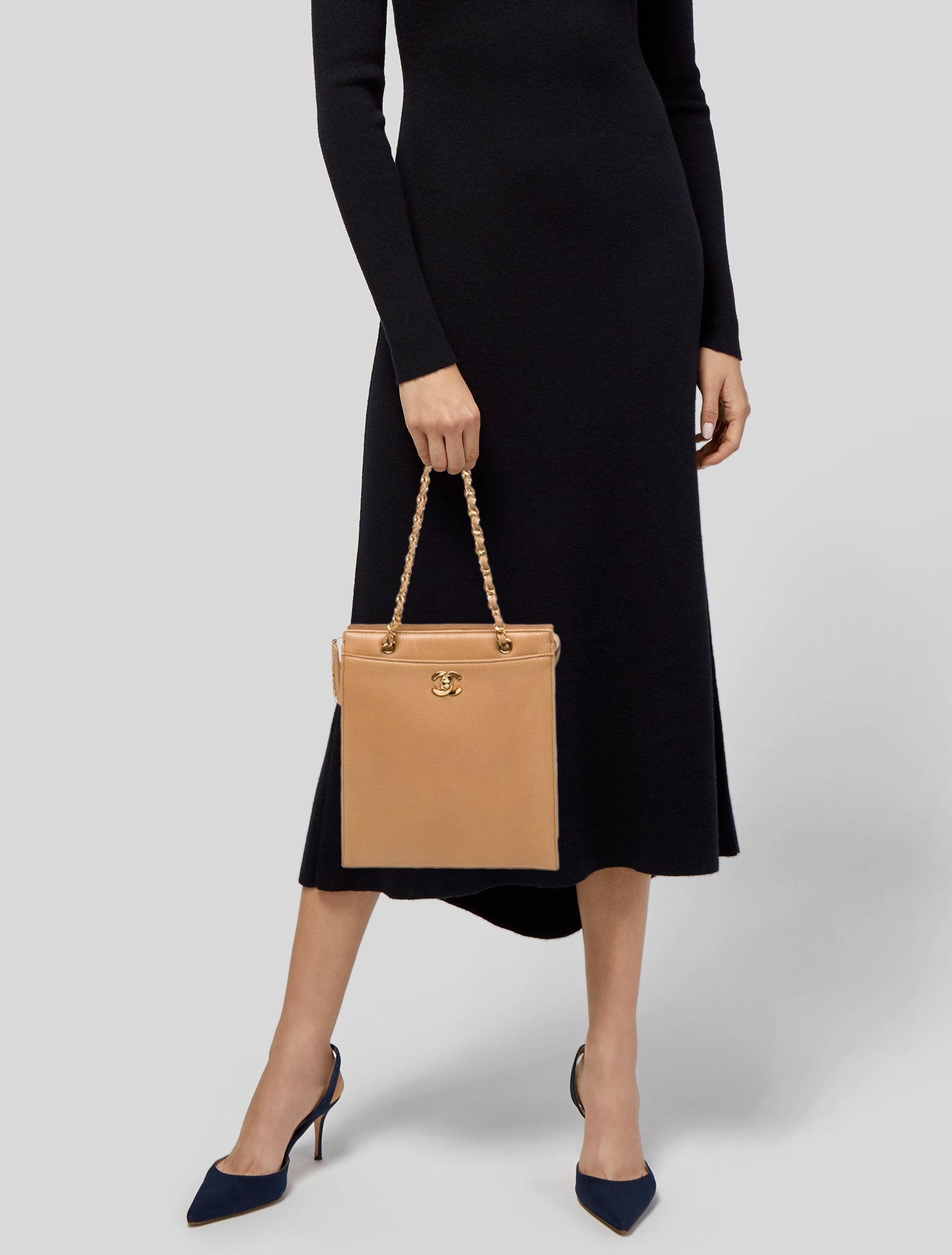 Chanel Vintage Leather CC Small Tote