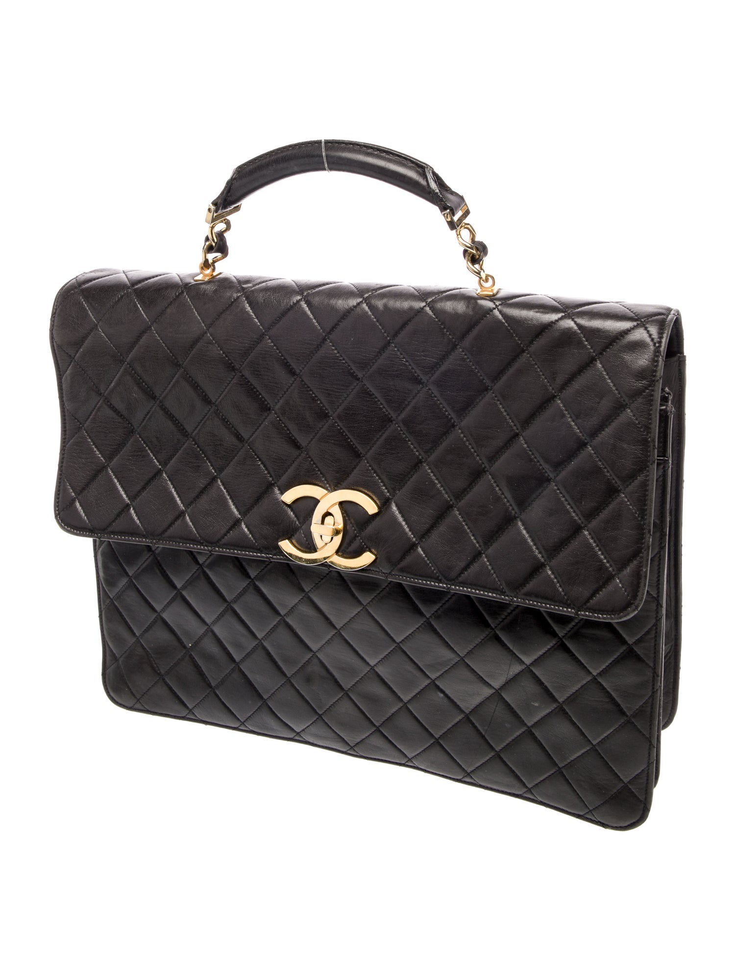 Chanel Quilted CC Briefcase