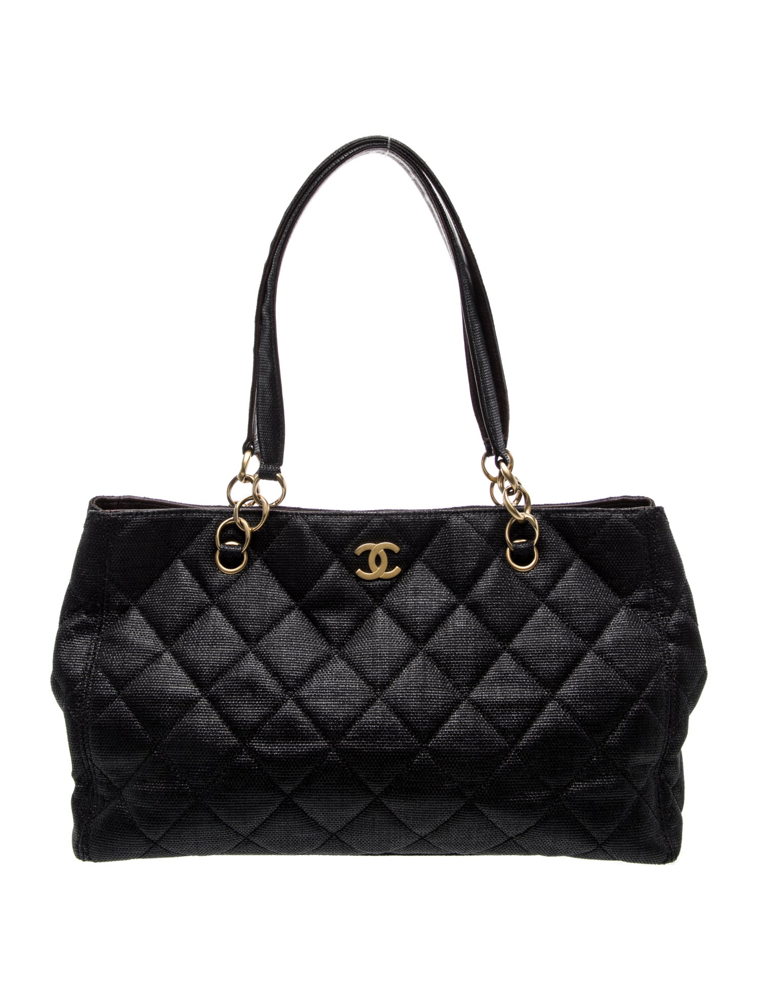 Chanel Quilted Raffia CC Bag