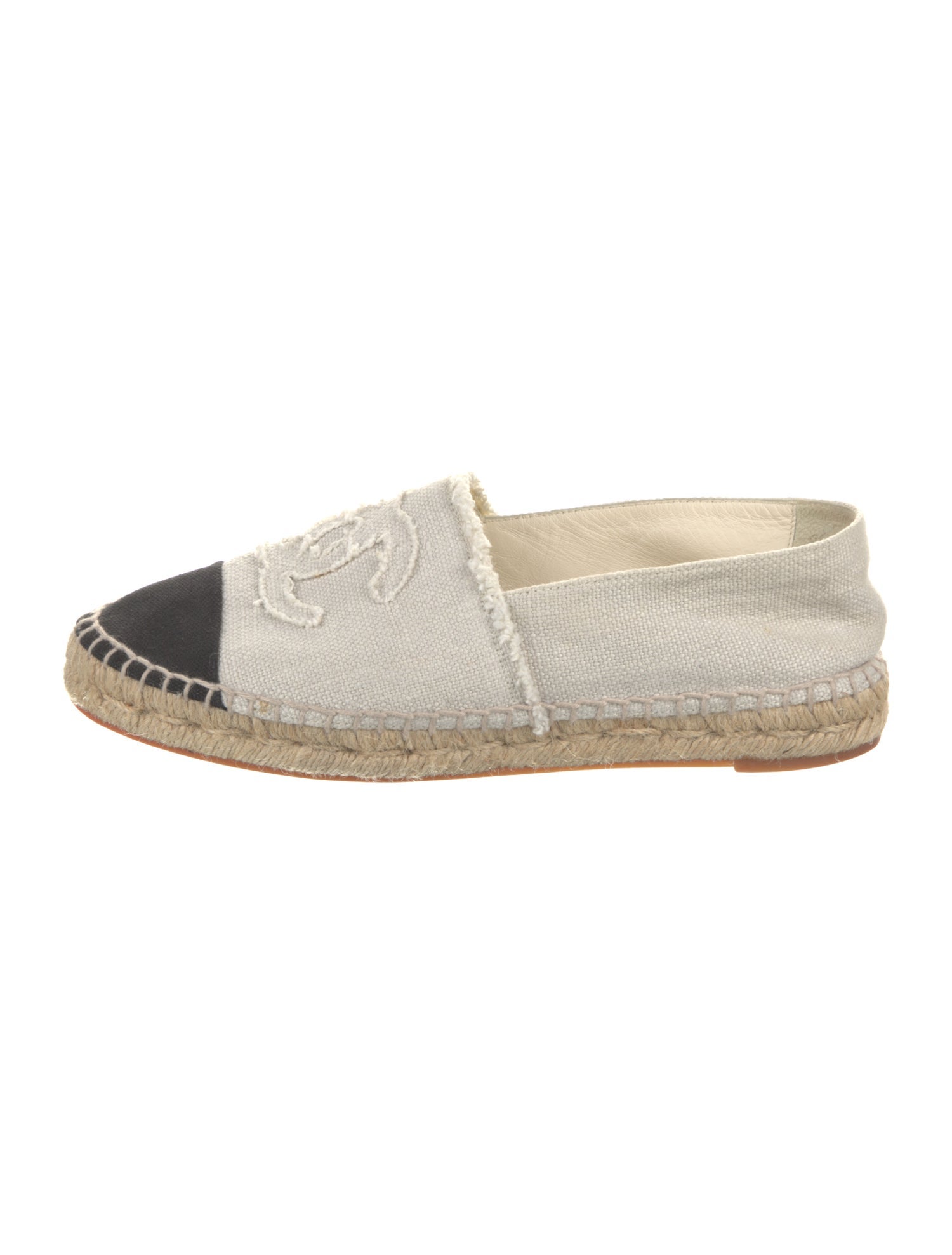 Chanel Interlocking CC Logo Canvas Espadrilles