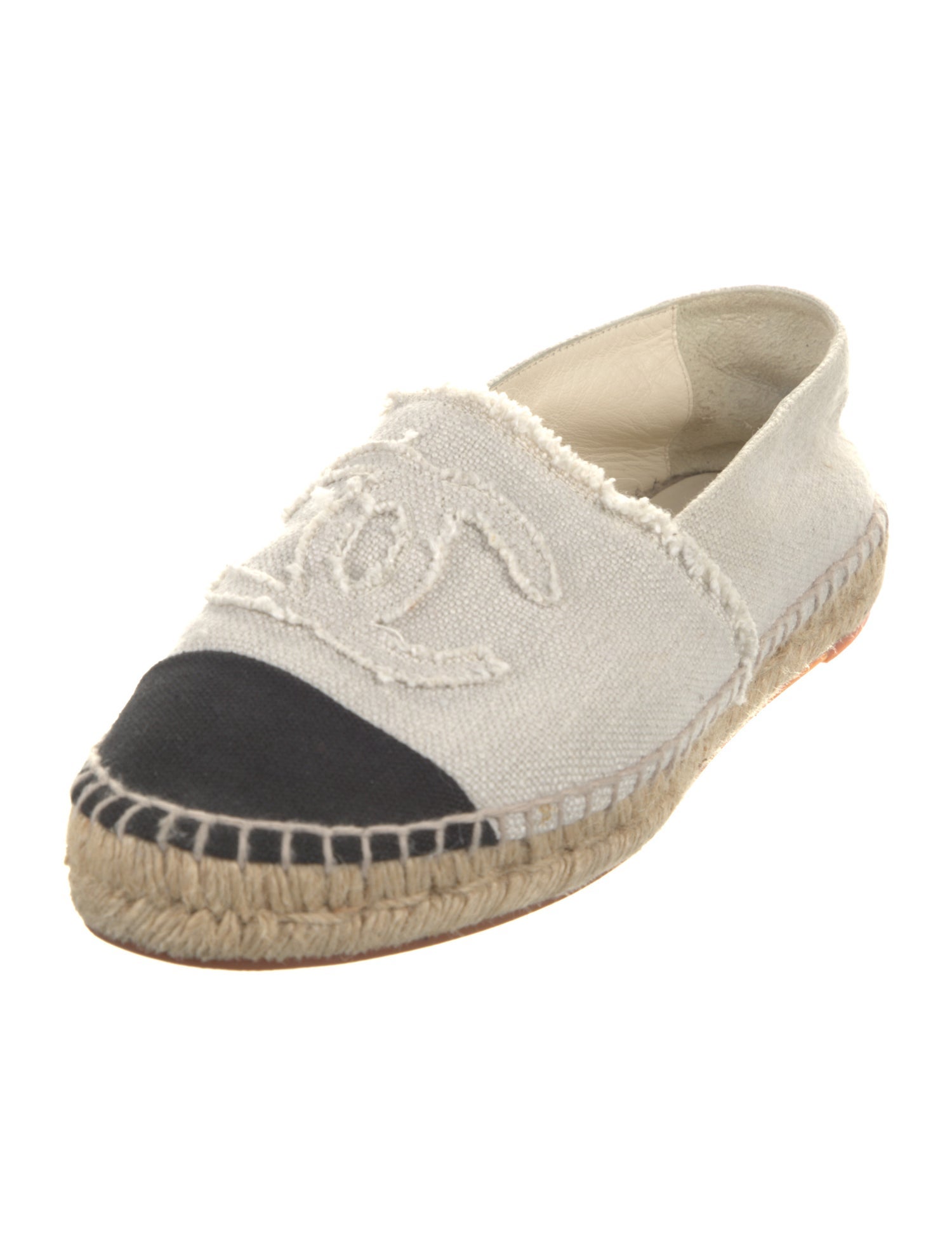 Chanel Interlocking CC Logo Canvas Espadrilles