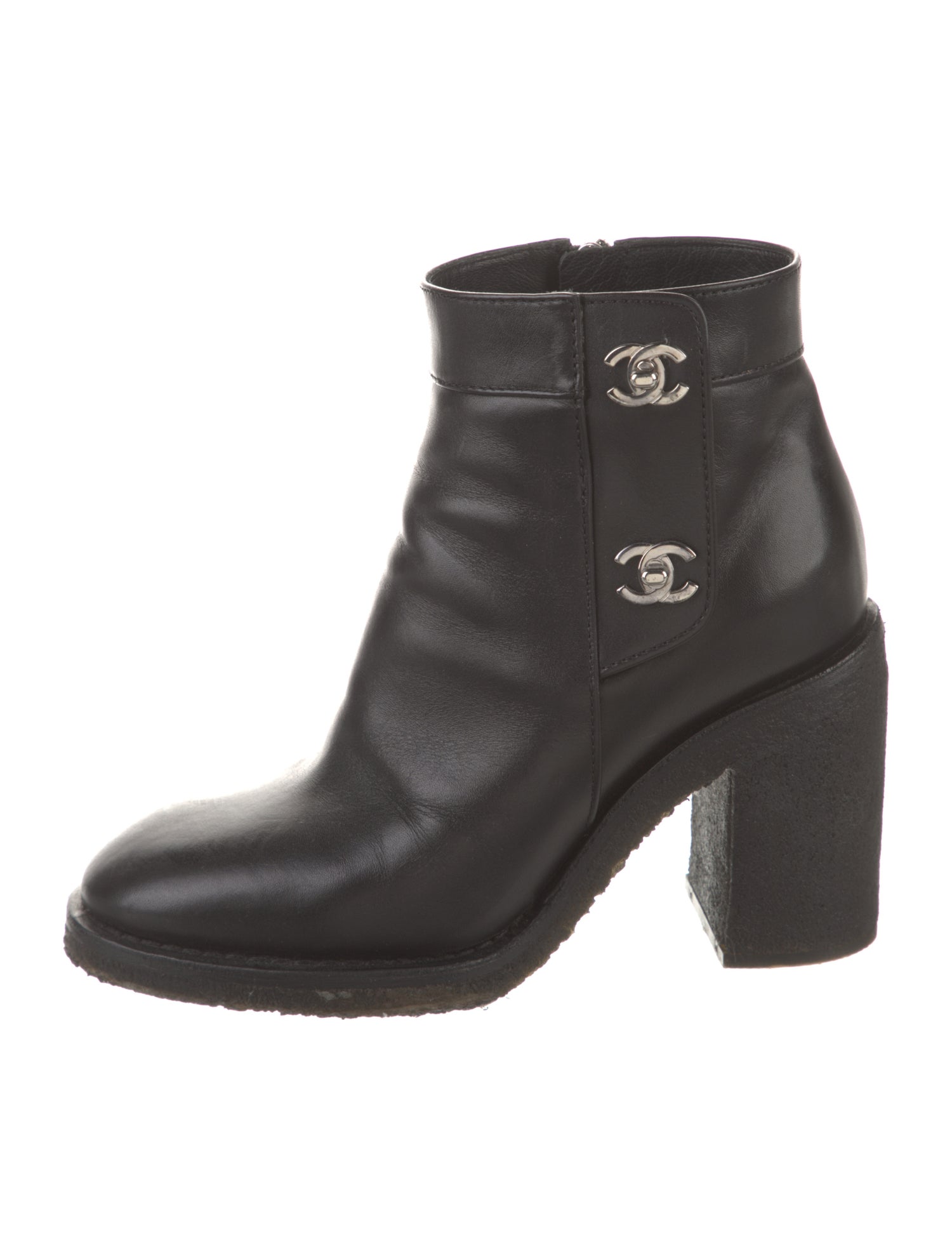 Chanel 2015 Interlocking CC Logo Boots