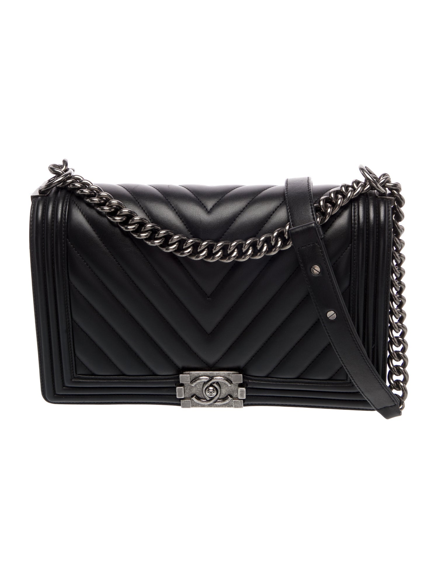 Chanel Large Chevron Boy Bag
