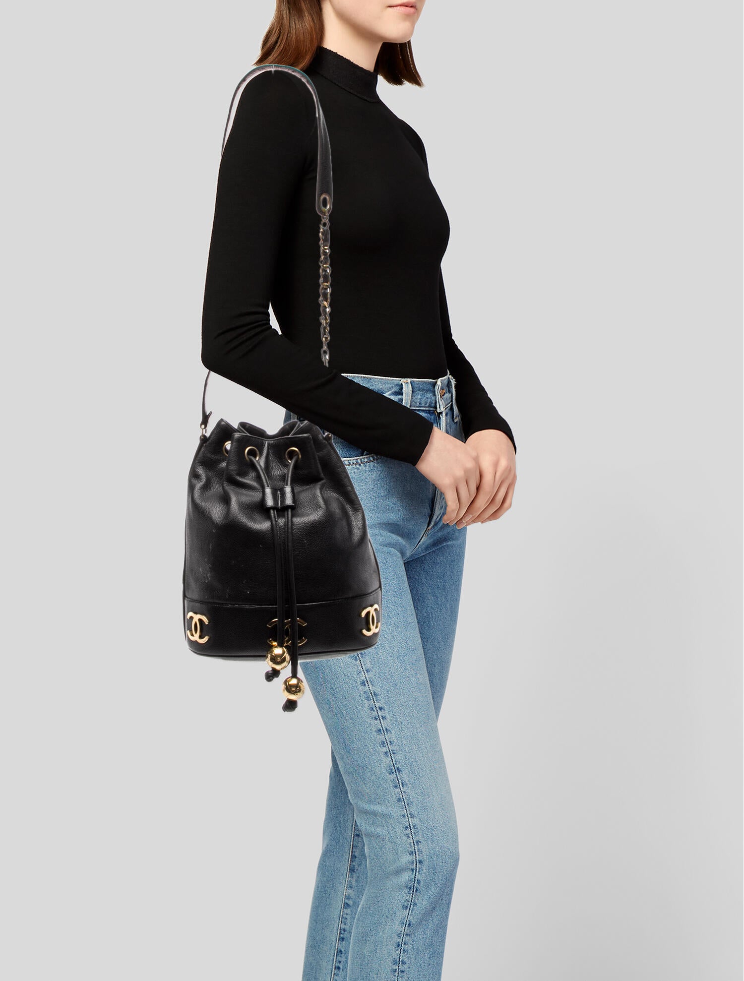 Chanel Triple CC Bucket Bag w/Pouch