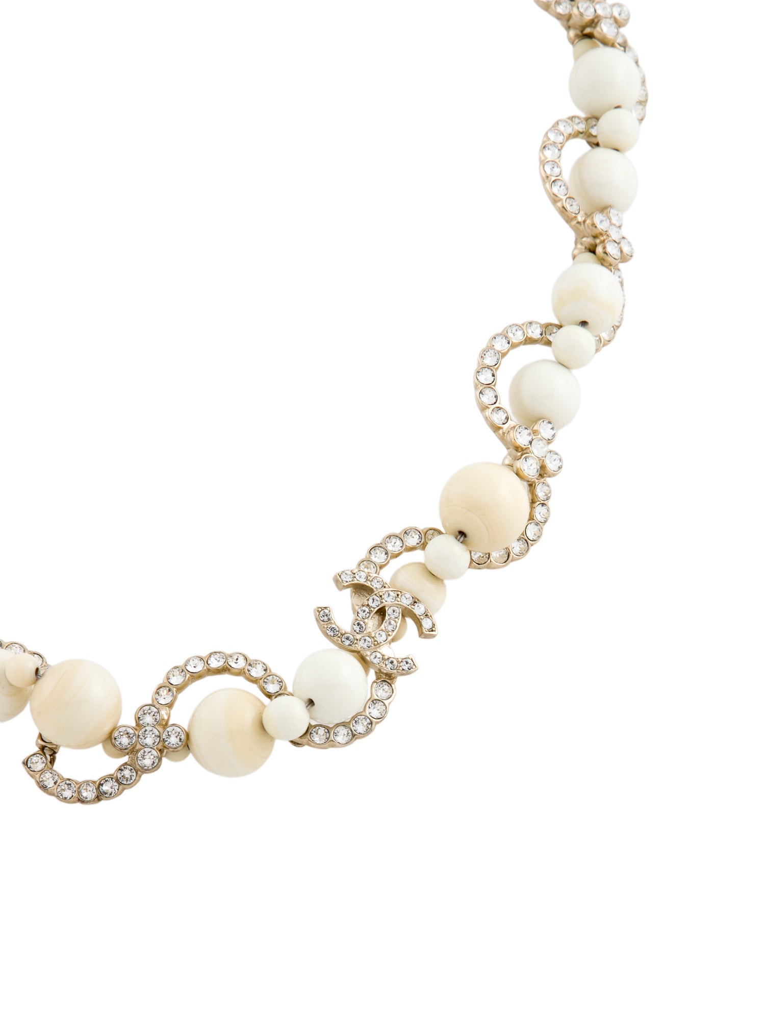 Chanel 2023 Strass & Glass Bead Choker Necklace