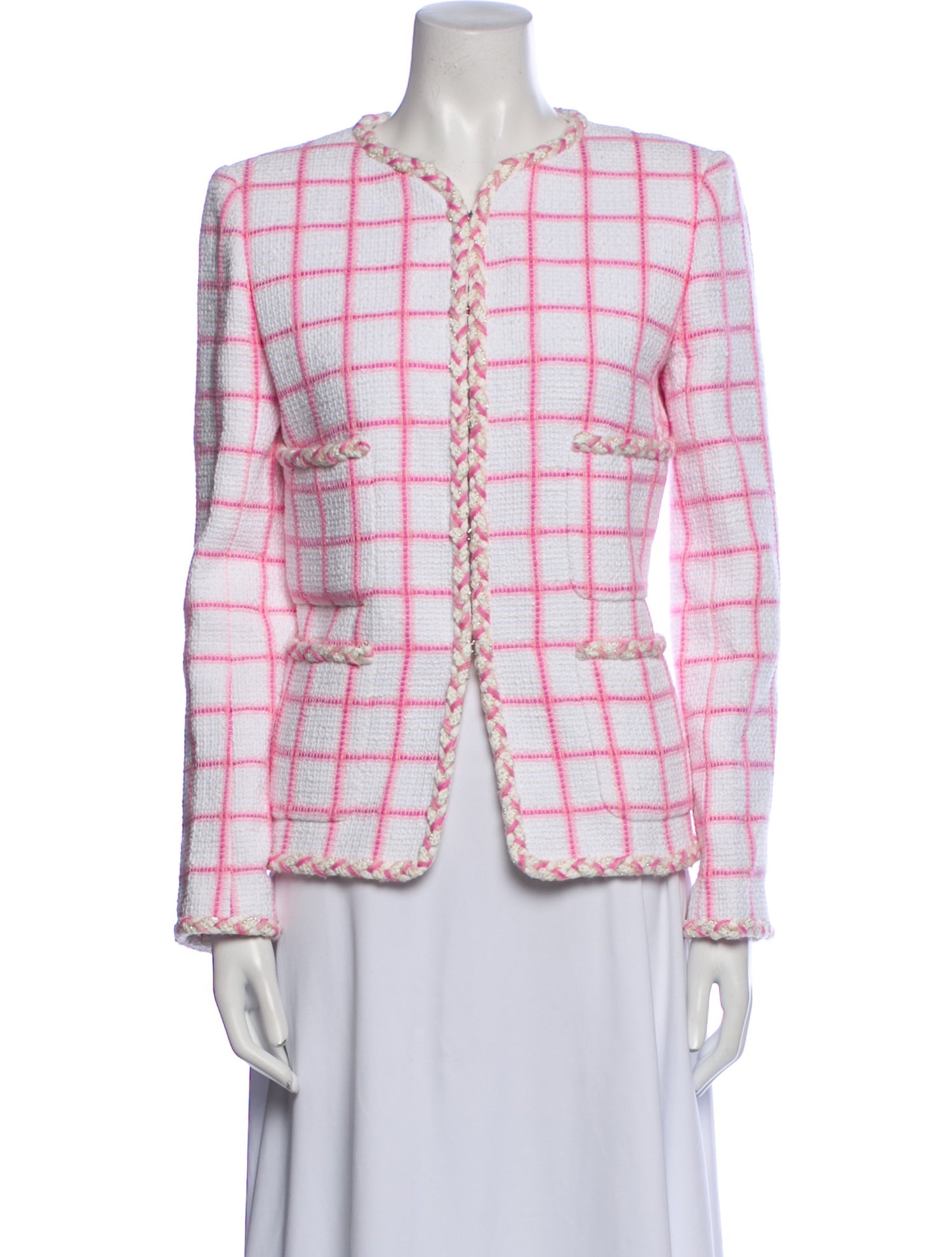 Chanel 2023 Plaid Print Blazer