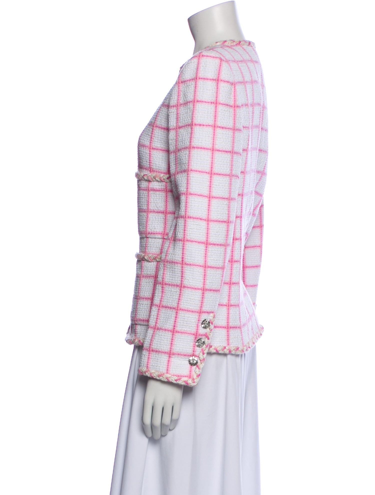 Chanel 2023 Plaid Print Blazer