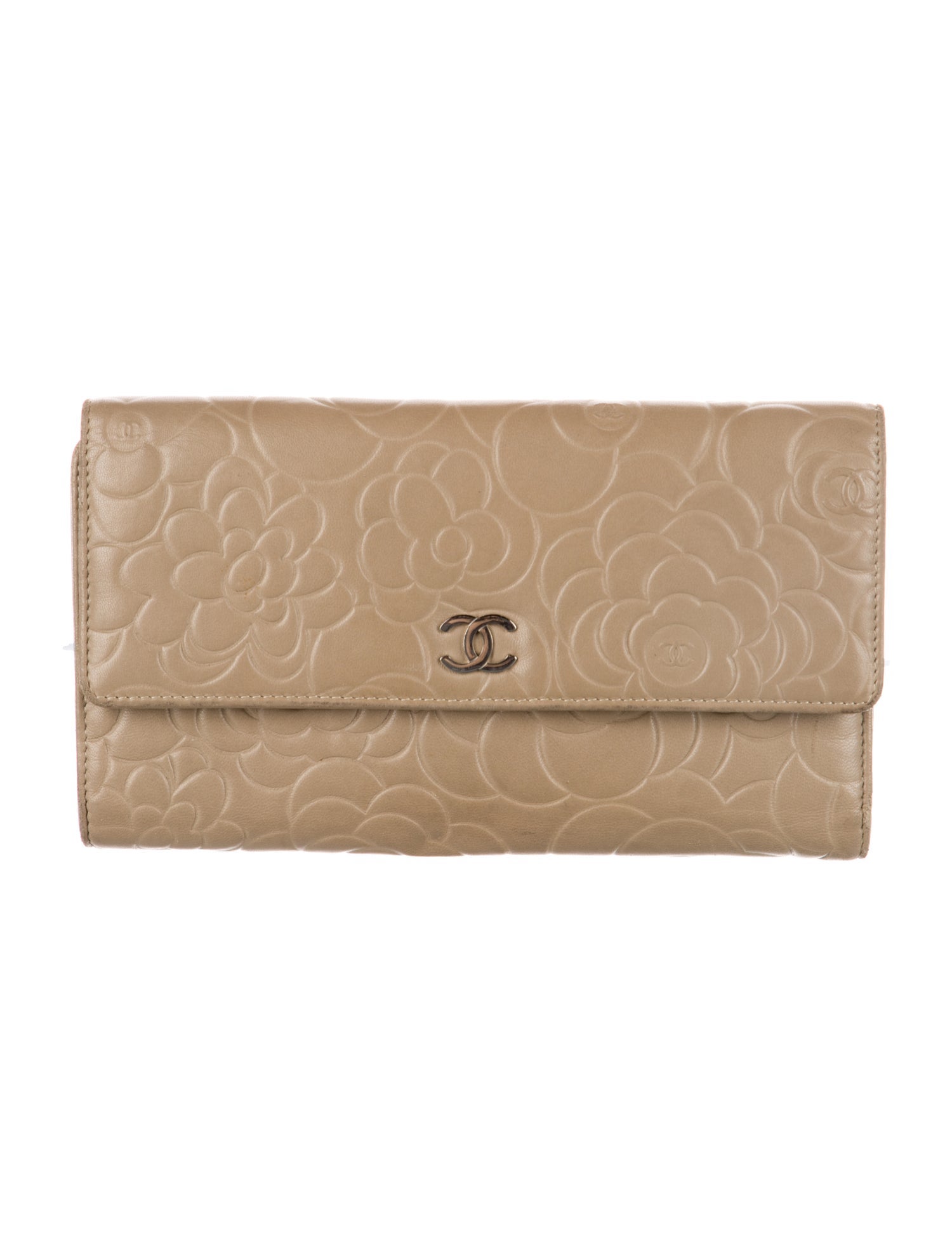 Chanel Interlocking CC Logo Leather Continental Wallet