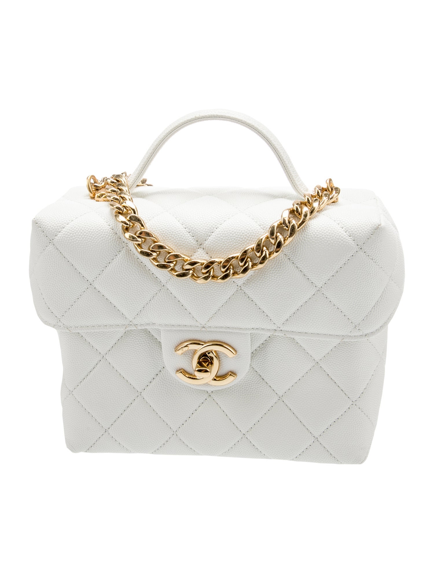 Chanel 2023 Caviar Handy Box Vanity Bag