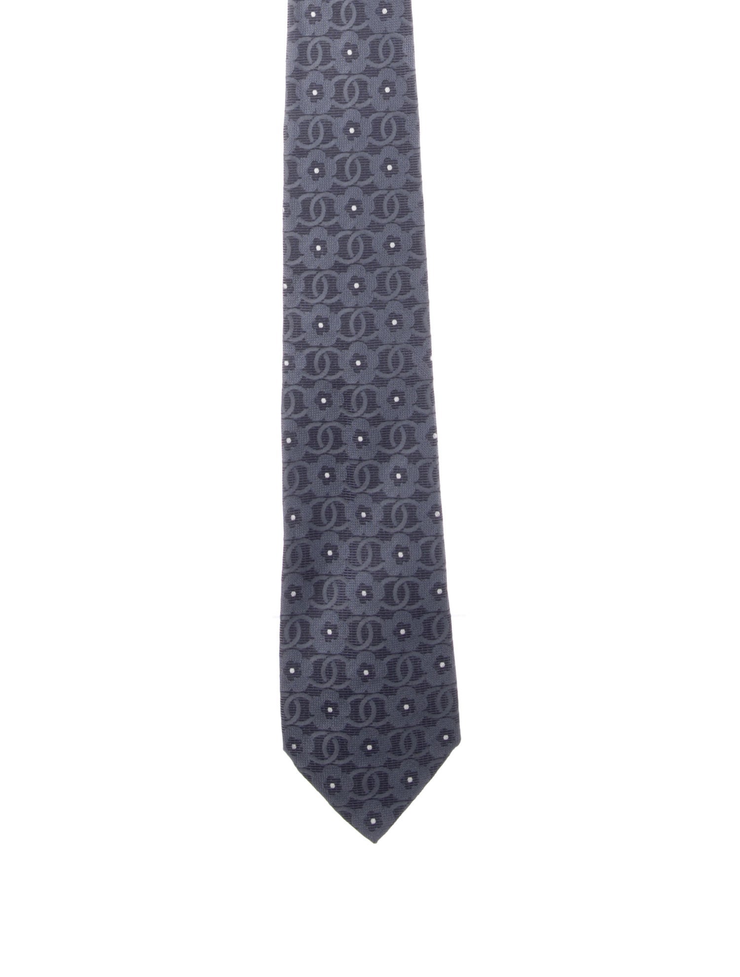 Chanel CC Camellia Silk Tie