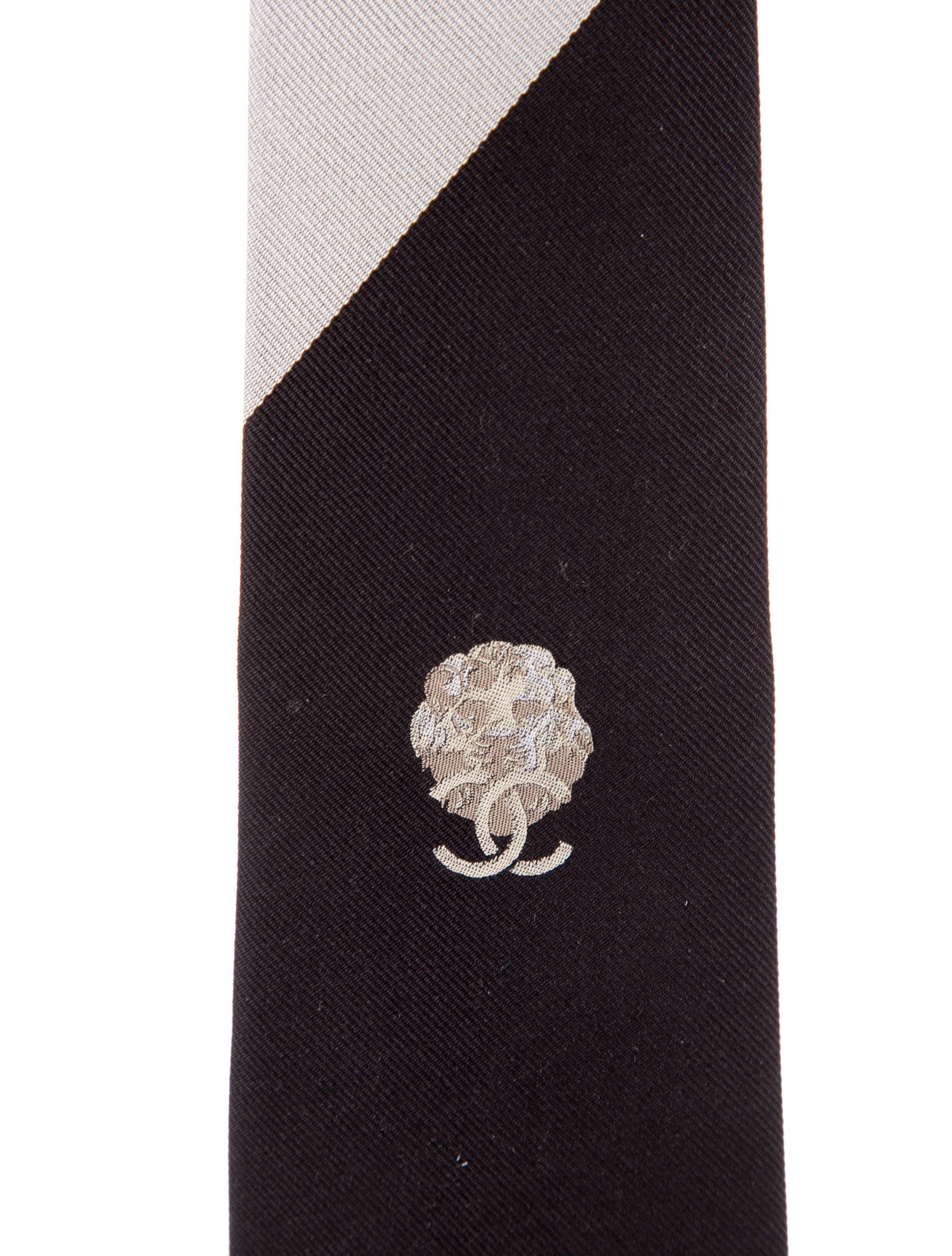 Chanel Lion CC Silk Tie