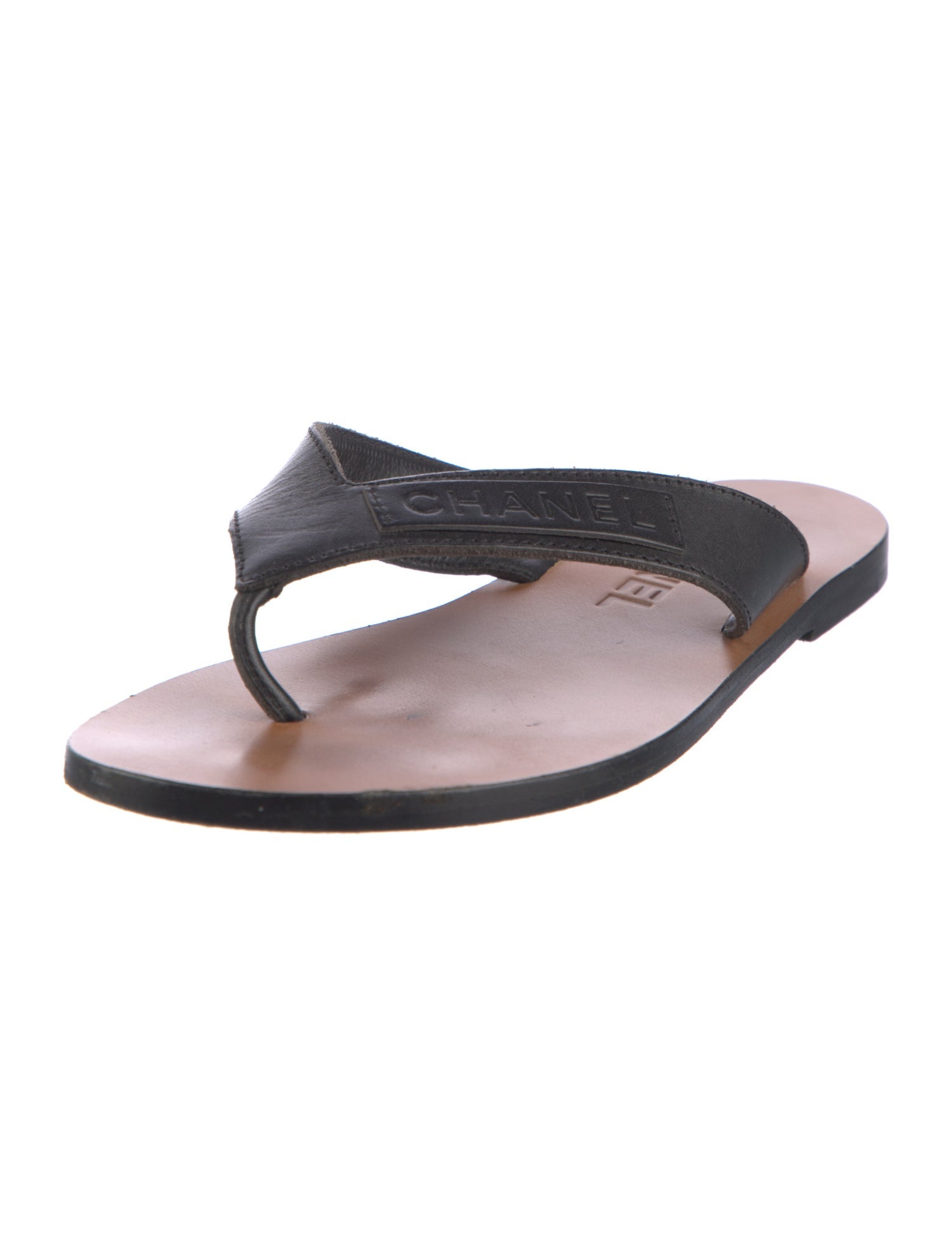 Chanel Leather Slides