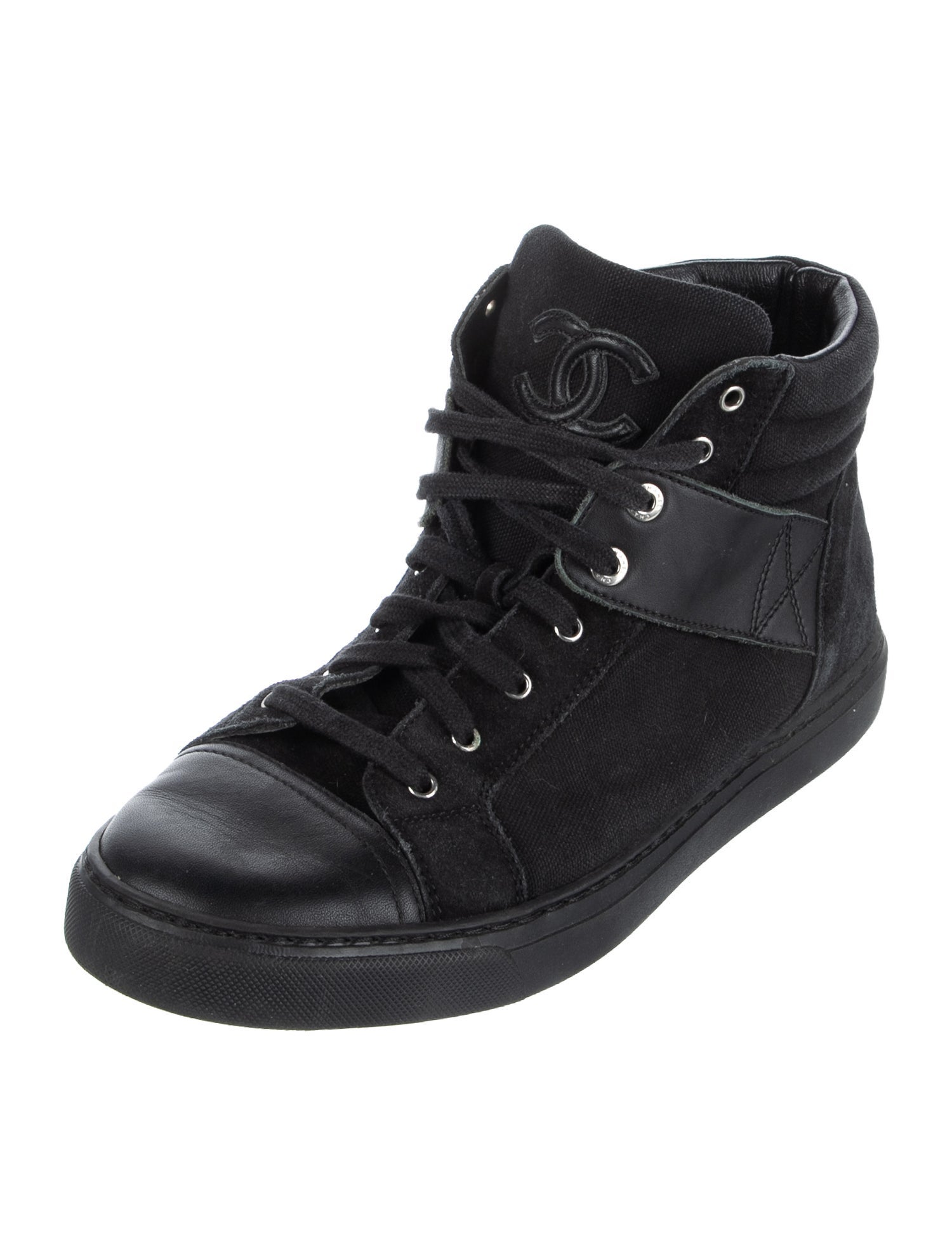 Chanel Interlocking CC Logo Canvas Sneakers