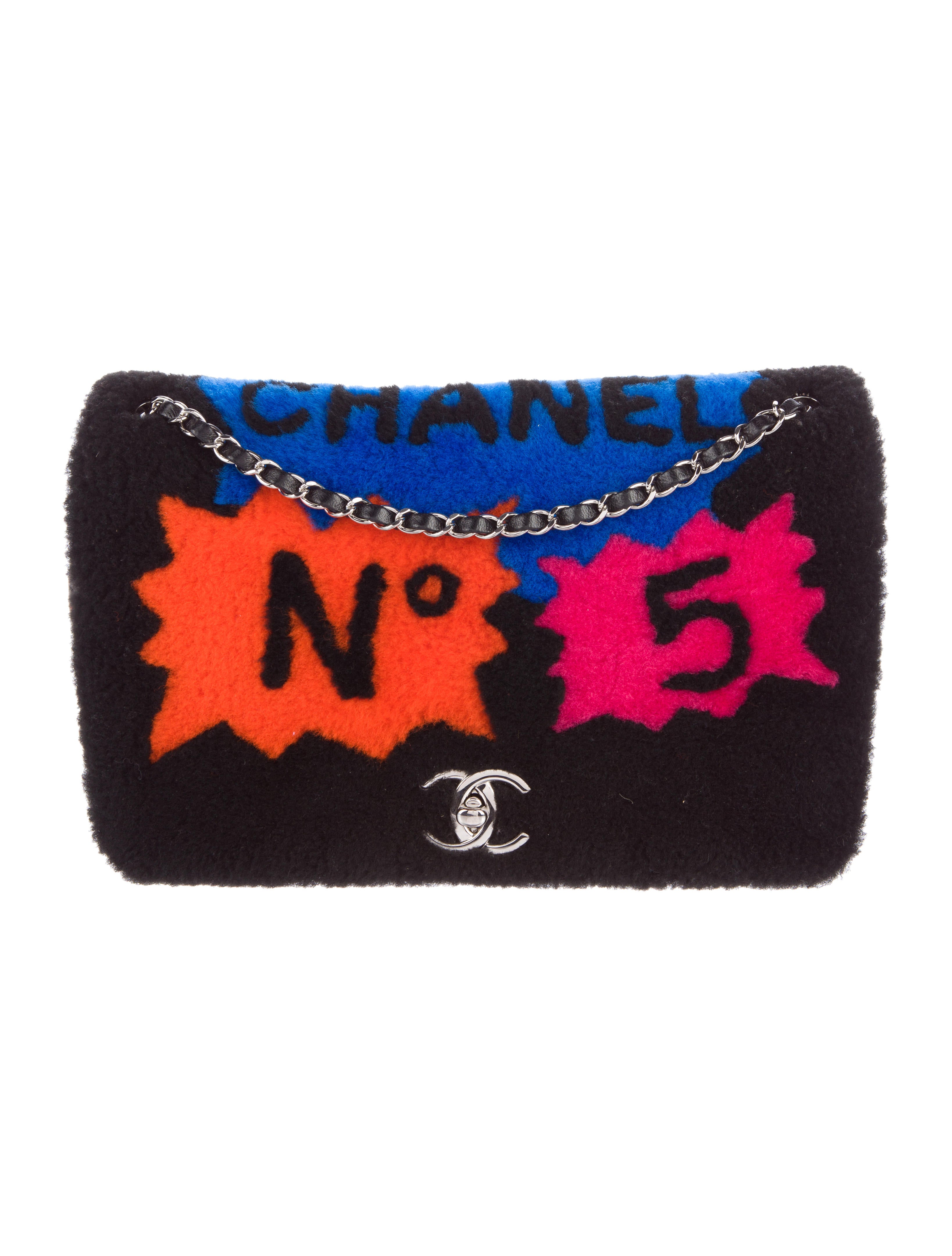Chanel No 5 Comic Shearling Flap Bag Handbags Cha135982 The Chanel No 5 Comic Shearling Flap Bag Handbags Cha135982 The Realreal