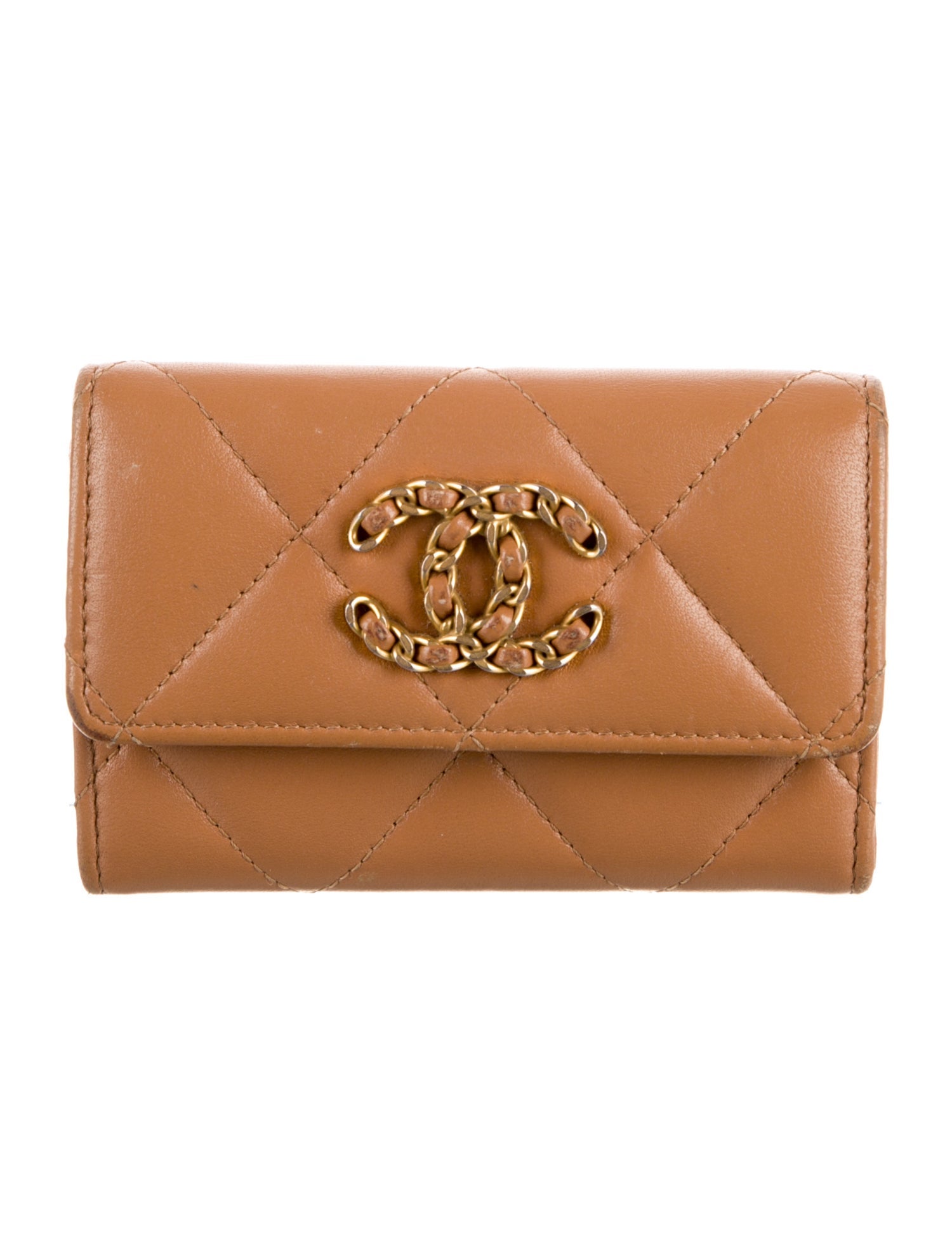 Chanel 19 Flap Card Holder Interlocking CC Logo Card Holder