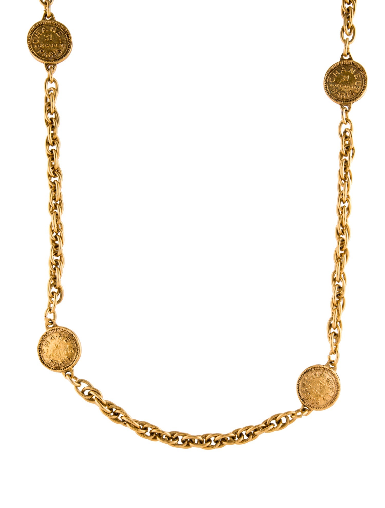 Chanel Vintage 31 Rue Cambon Station Necklace