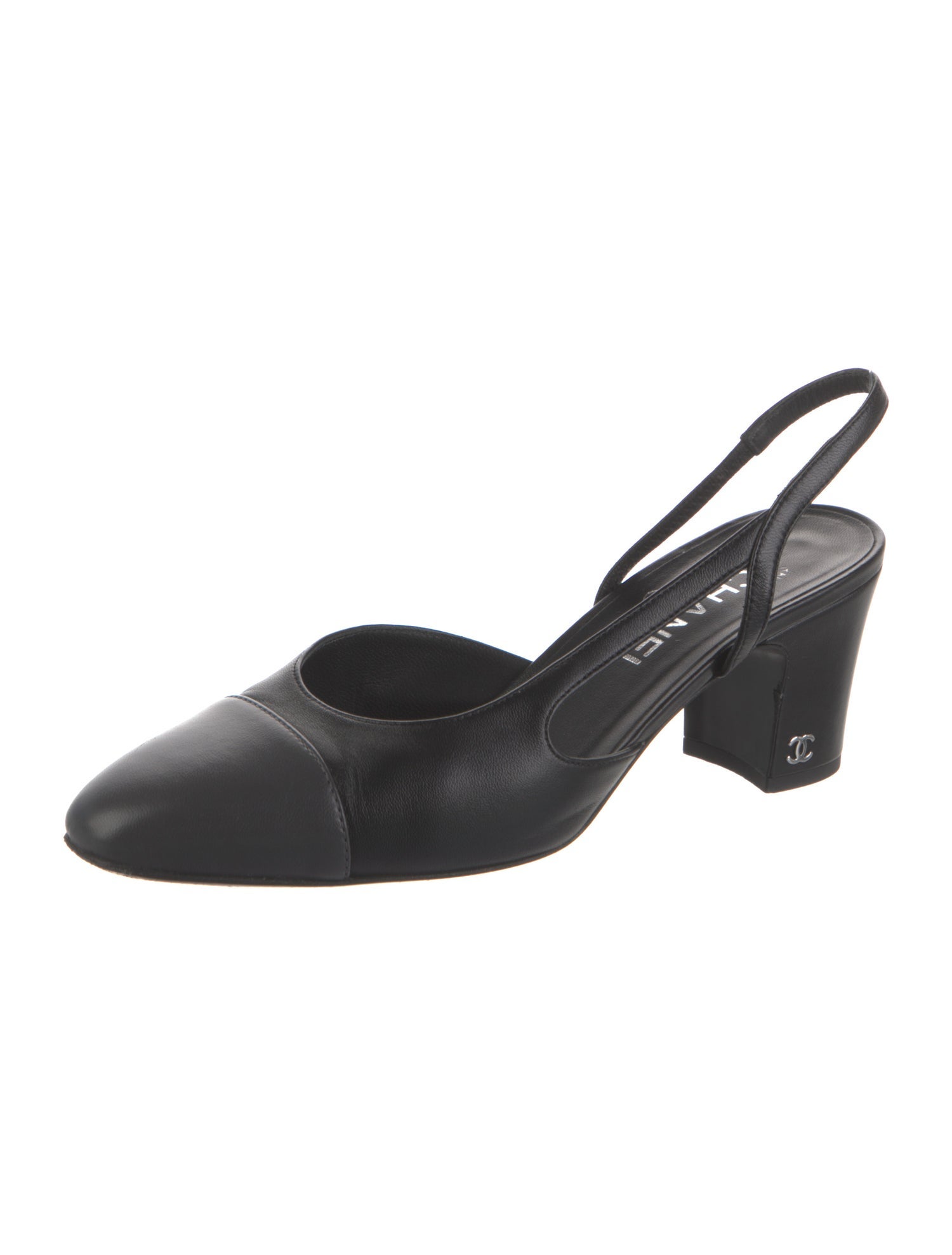Chanel 2023 Interlocking CC Logo Slingback Pumps