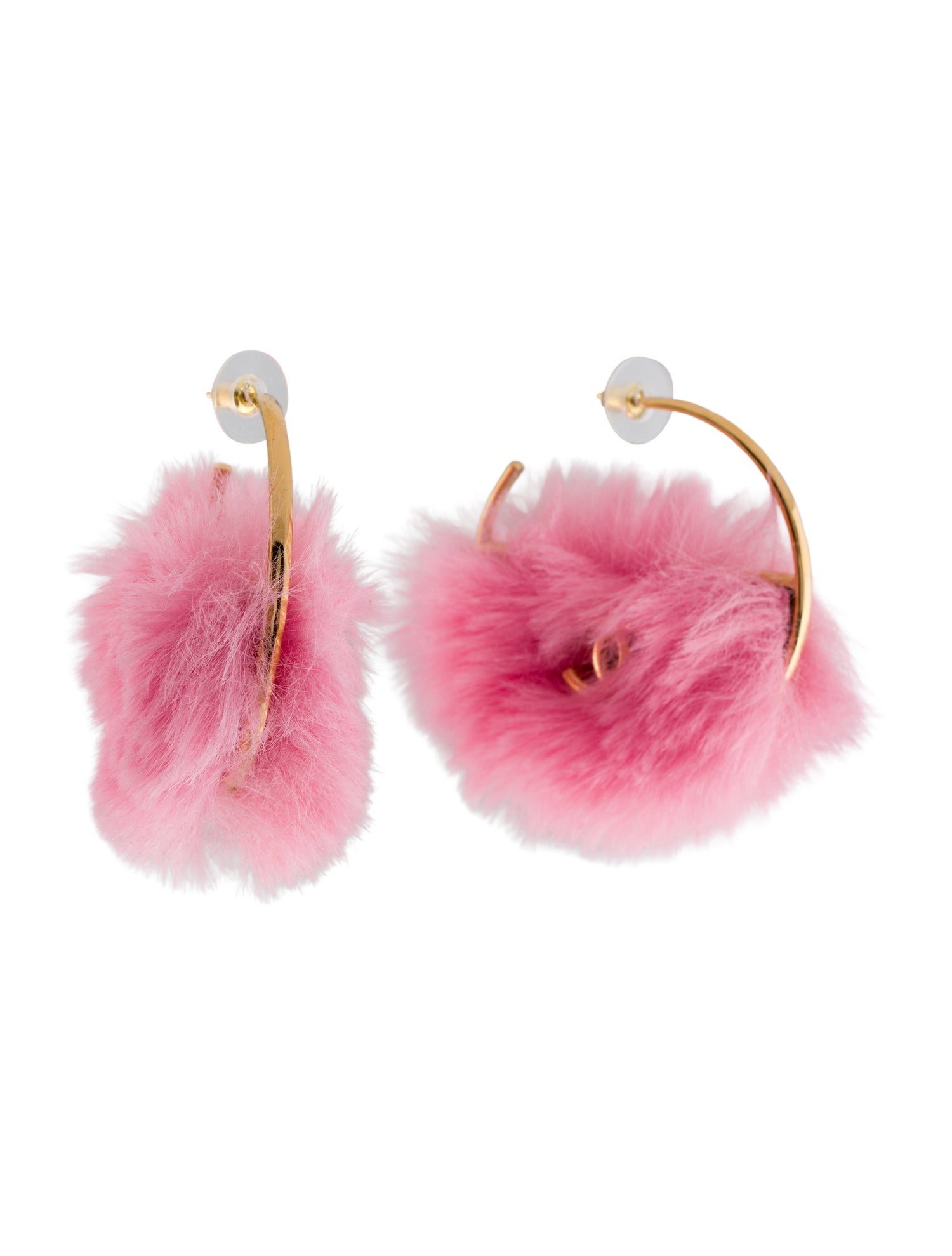 Chanel 2024 Fantasy Fur CC Hoop Earrings