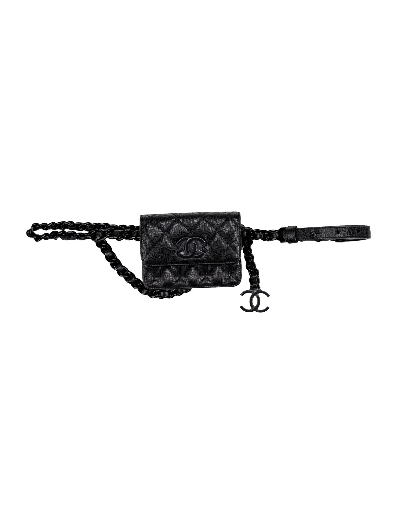 Chanel So Black My Everything Belt Flap Card Holder
