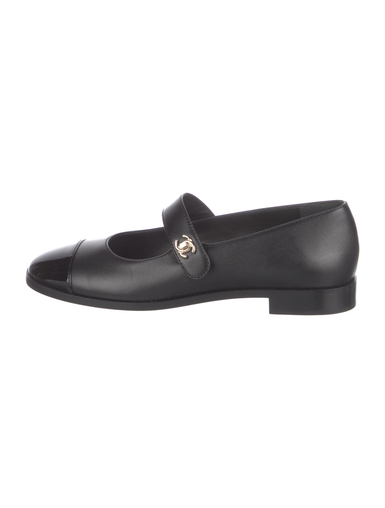 Chanel 2024 Interlocking CC Logo Mary Jane Flats