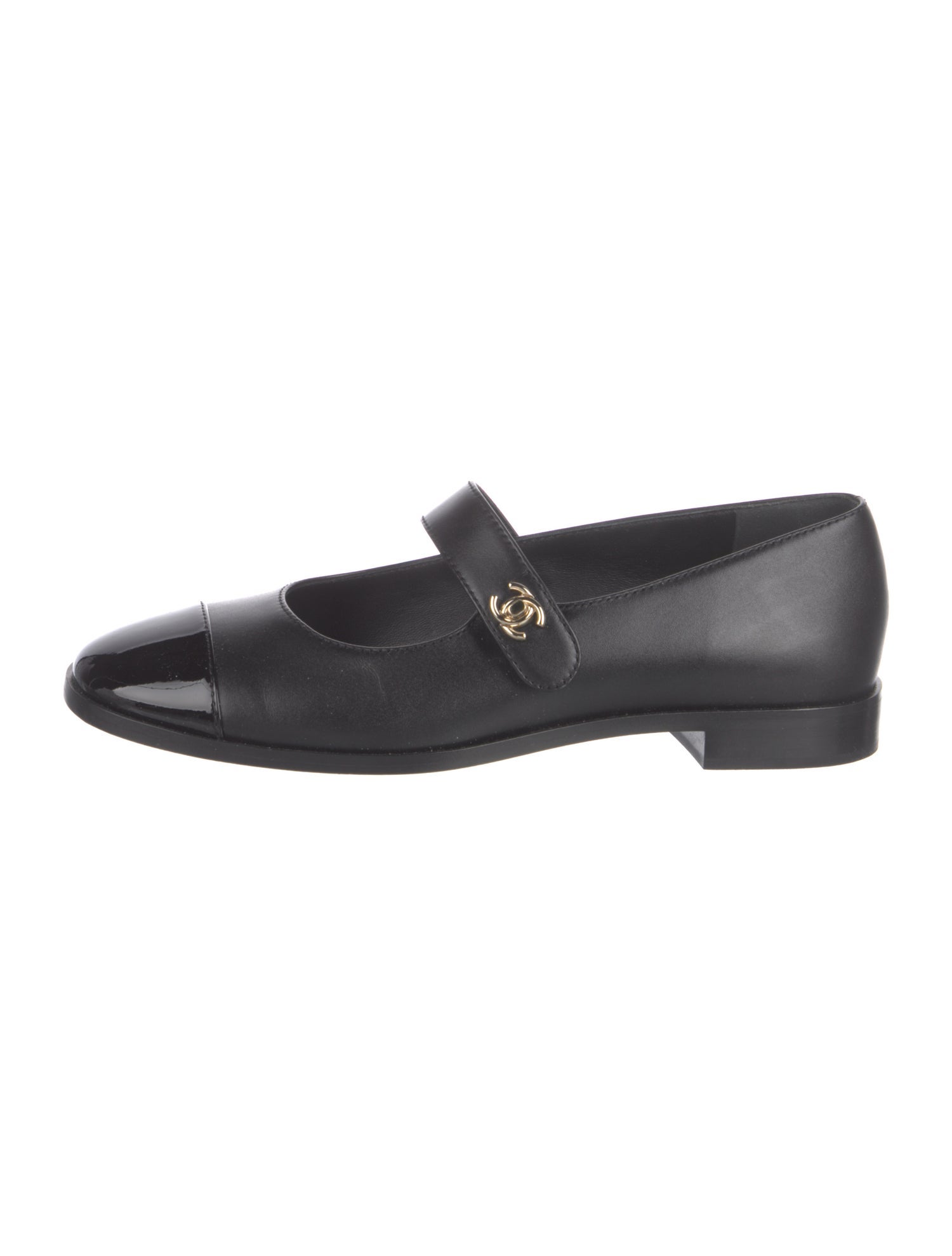 Chanel 2024 Interlocking CC Logo Mary Jane Flats