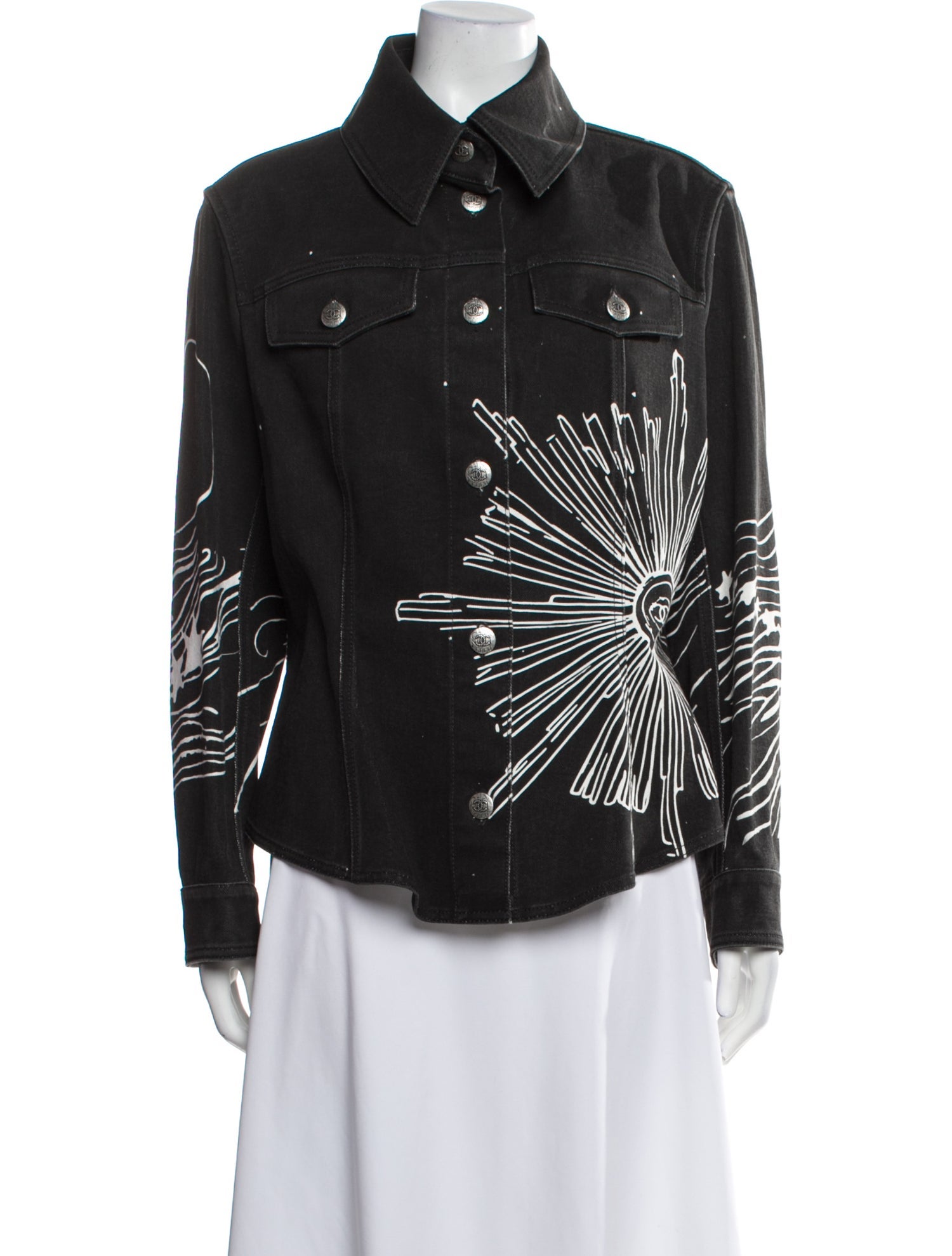 Chanel 2022 Paris-Monte Carlo Biker Jacket Denim Jacket