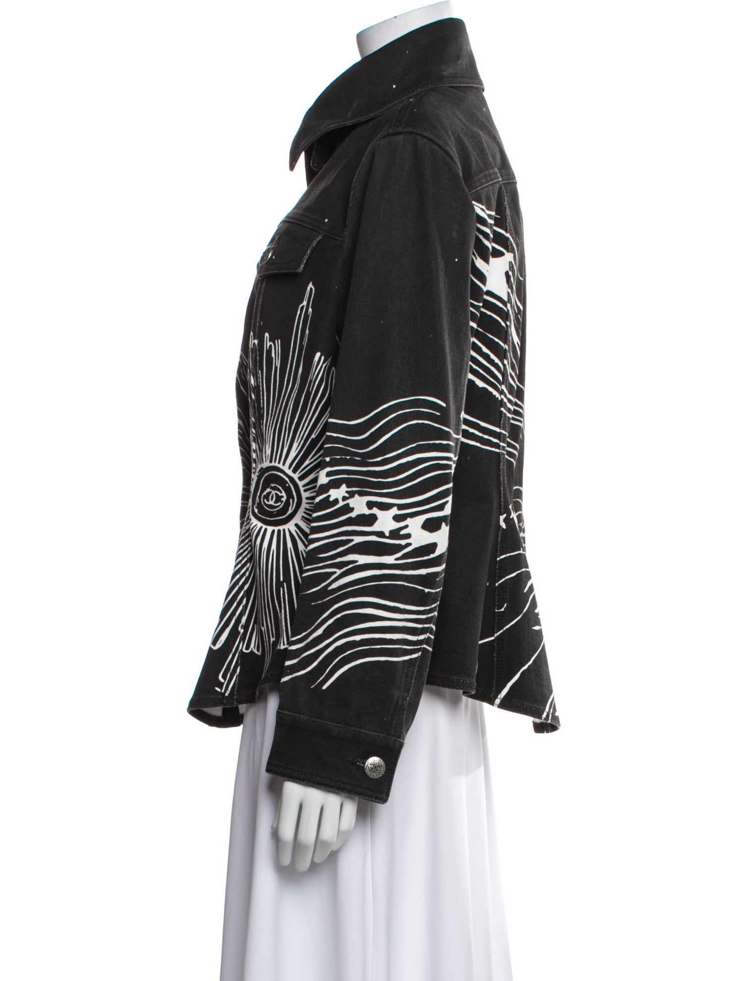 Chanel 2022 Paris-Monte Carlo Biker Jacket Denim Jacket