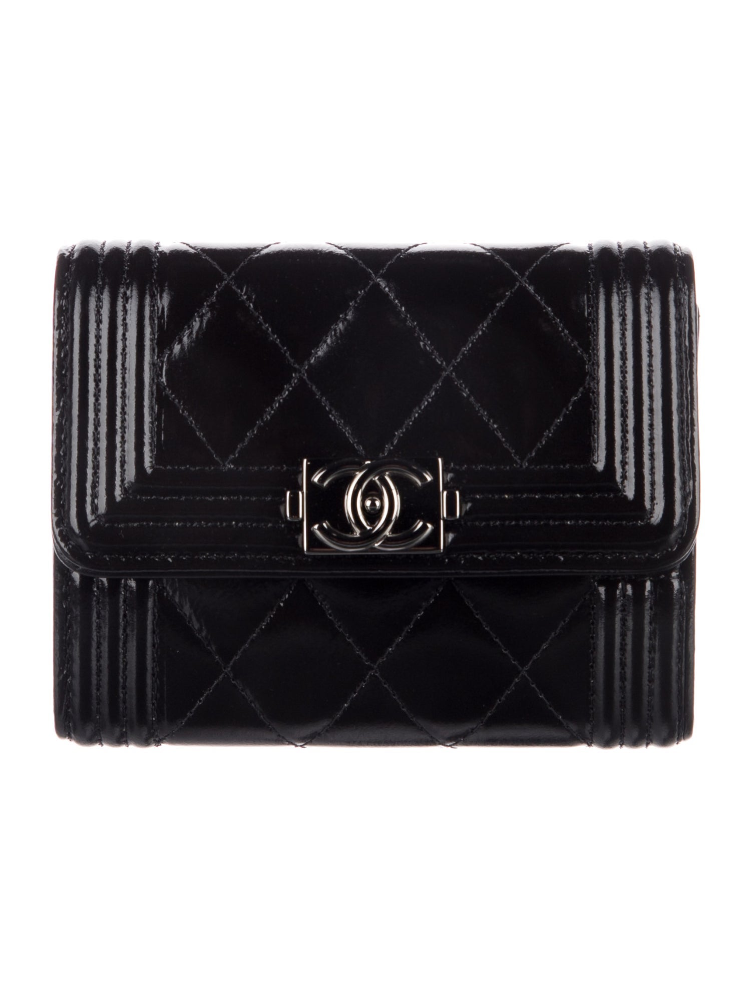 Chanel Compact Boy Interlocking CC Logo Compact Wallet