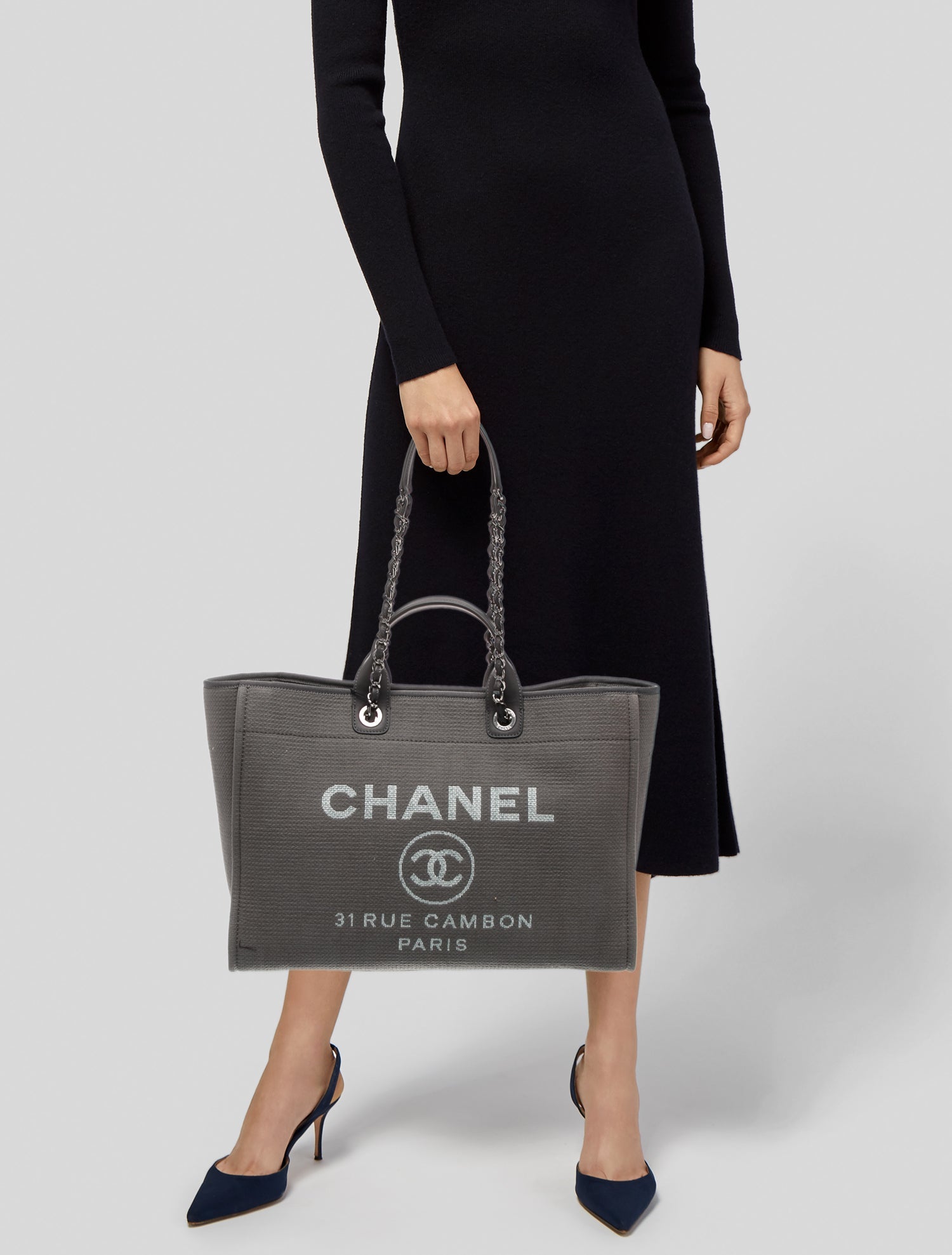 Chanel Large Deauville Shopping Tote w/Tags