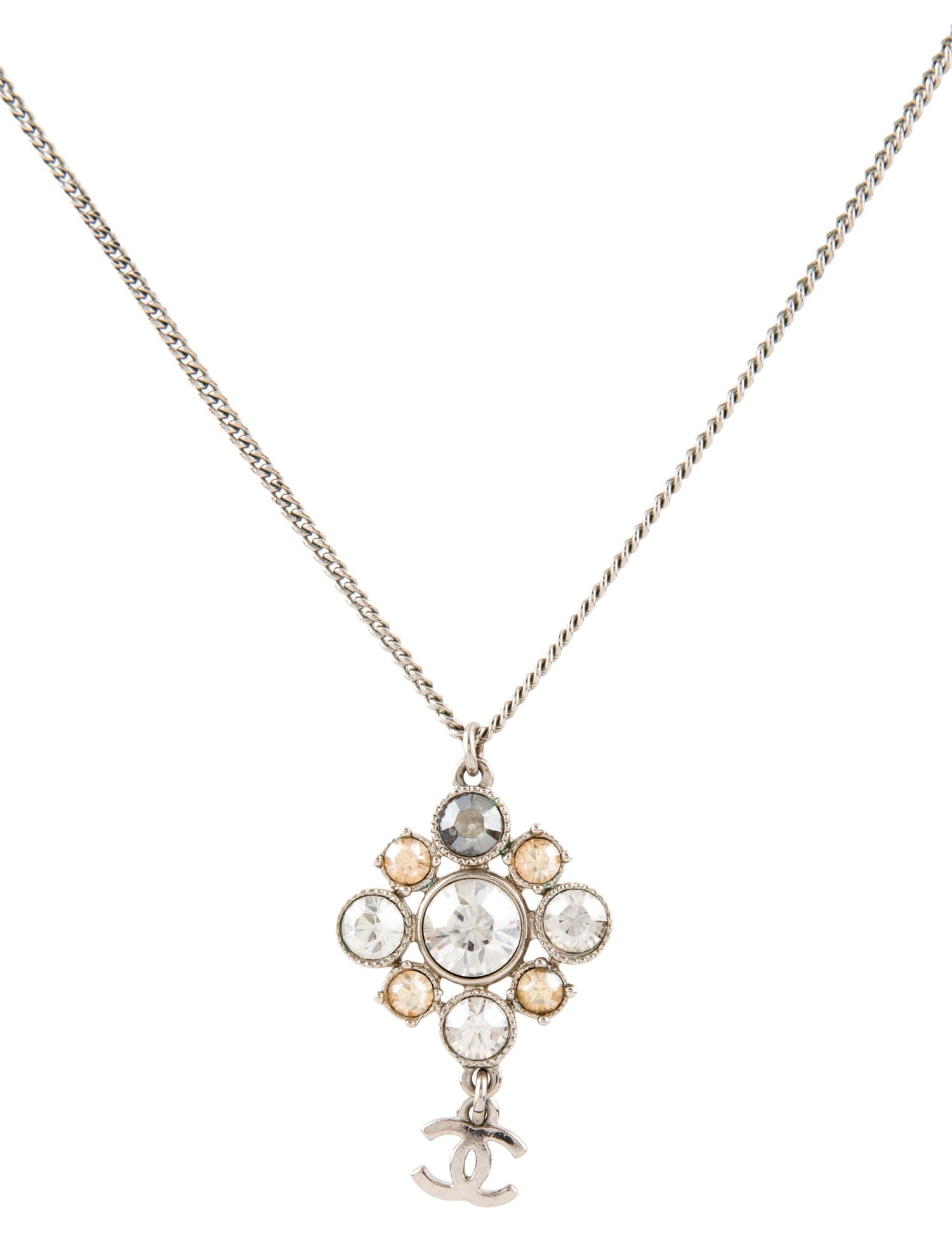 Chanel Strass CC Pendant Necklace